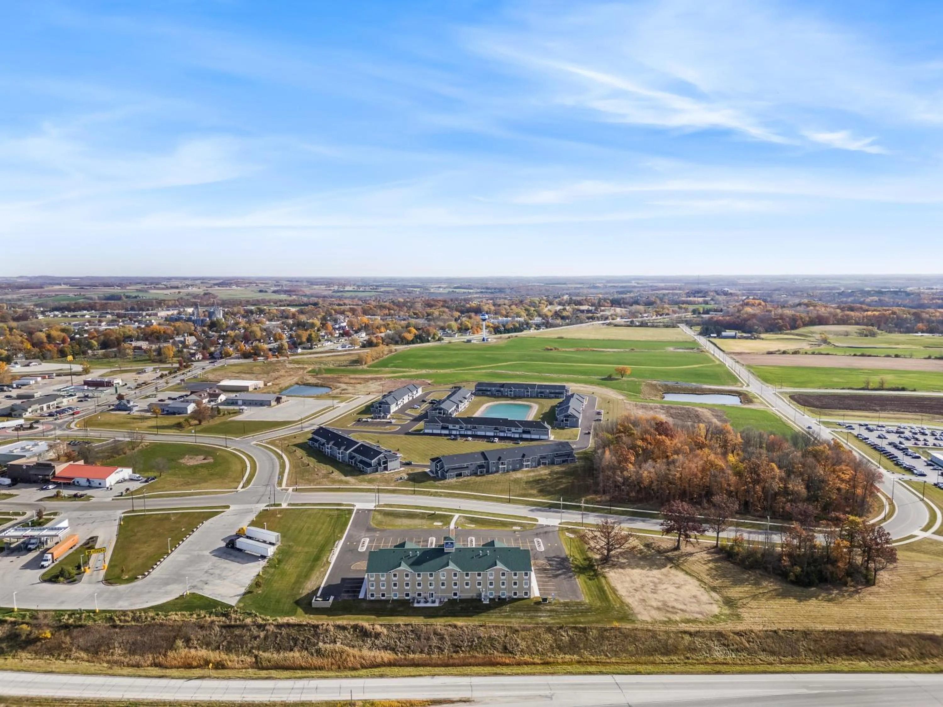 Property building in Cobblestone Hotel & Suites Denmark - Green Bay