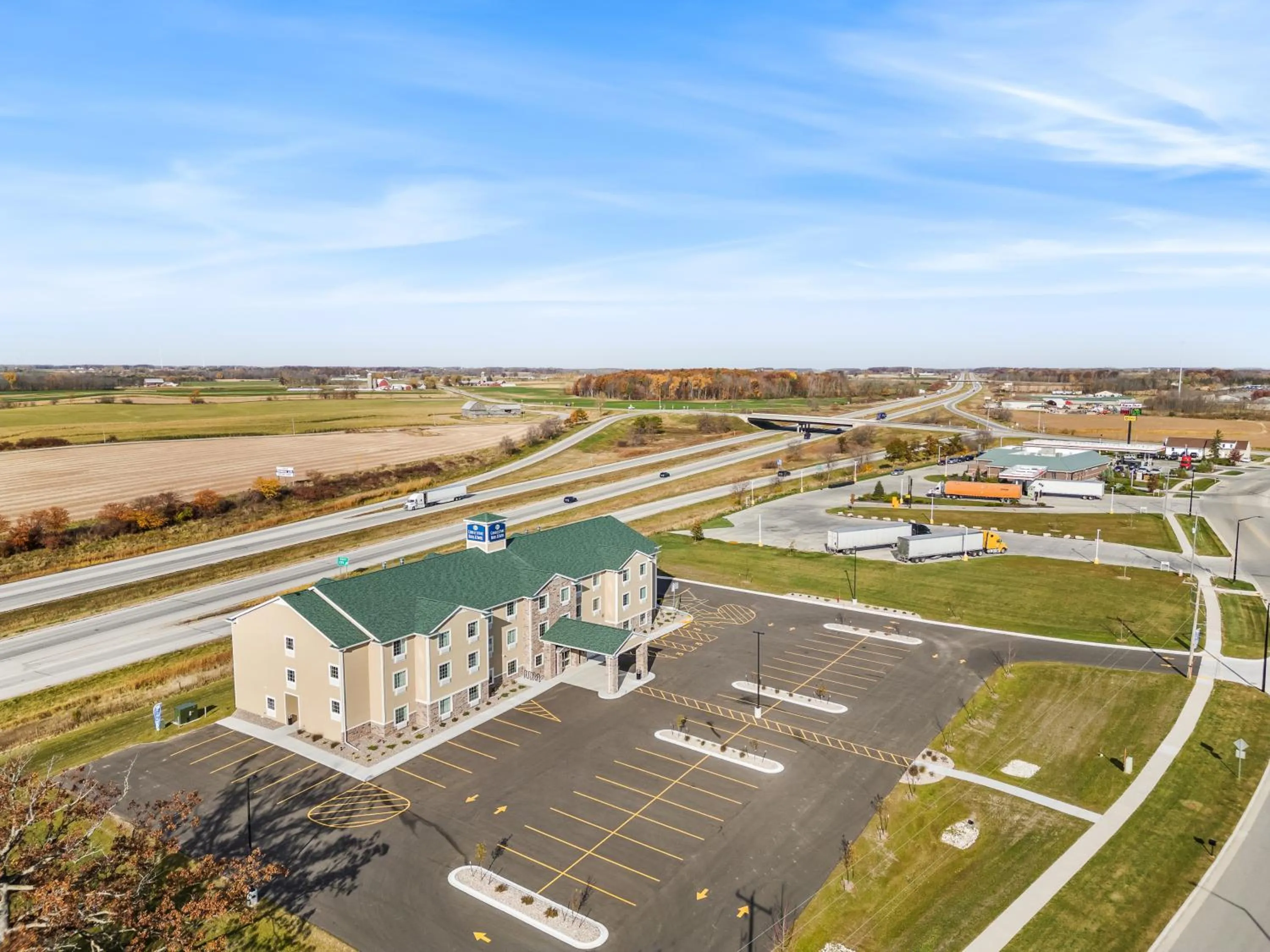 Property building in Cobblestone Hotel & Suites Denmark - Green Bay