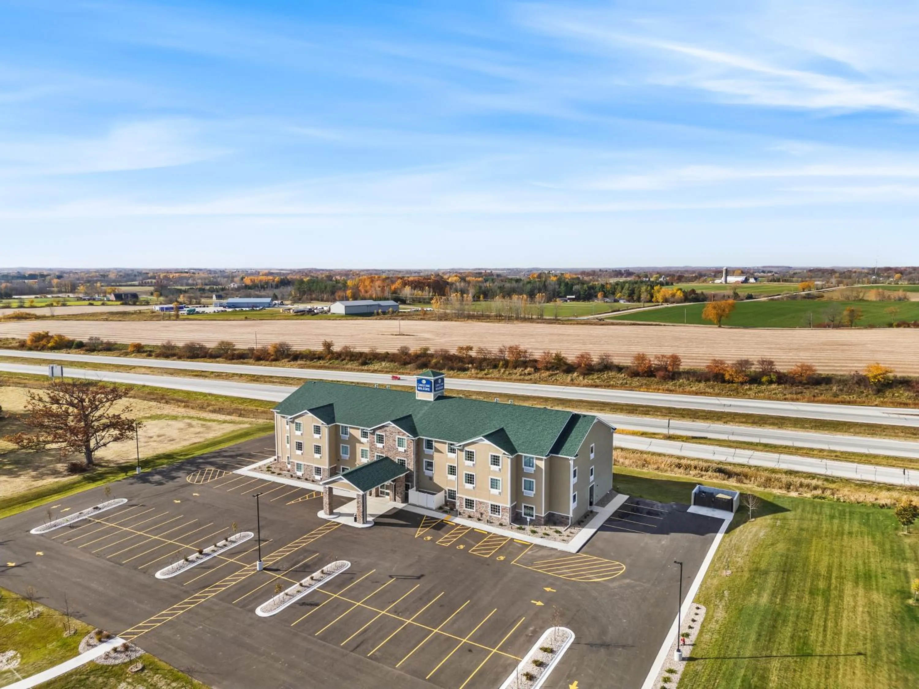 Property building in Cobblestone Hotel & Suites Denmark - Green Bay