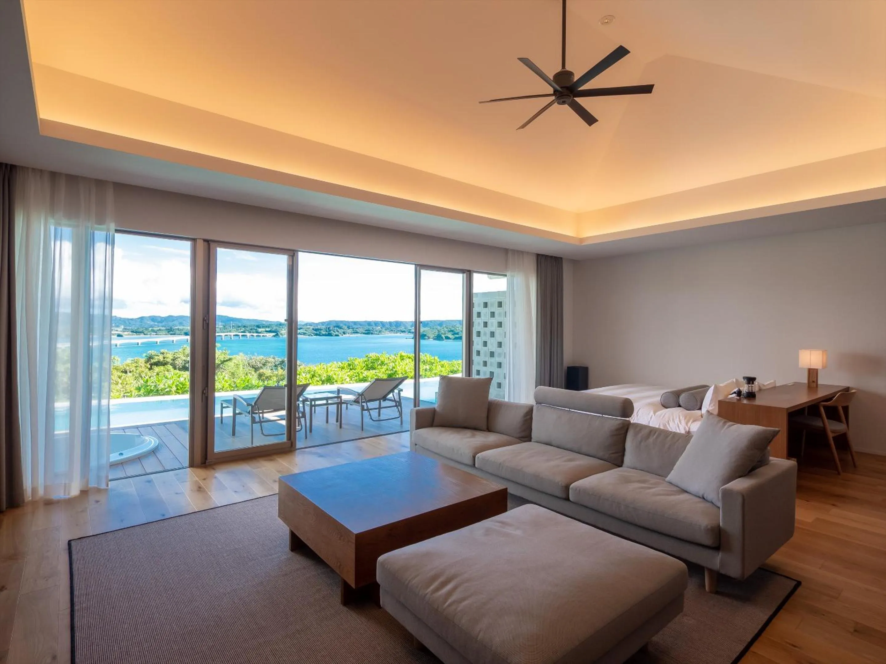 Living room in Pool Villa Kouri Island by Coldio Smart Resort