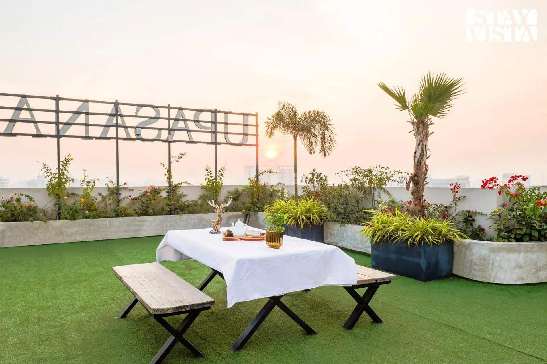 Garden in StayVista at Cityscape with Rooftop Pool - Jaipur