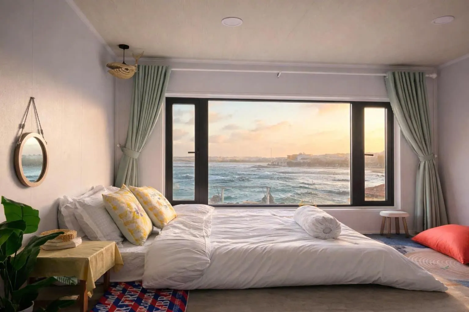 Natural landscape, Bed in Long Vĩ hotel - đảo Phú Quý