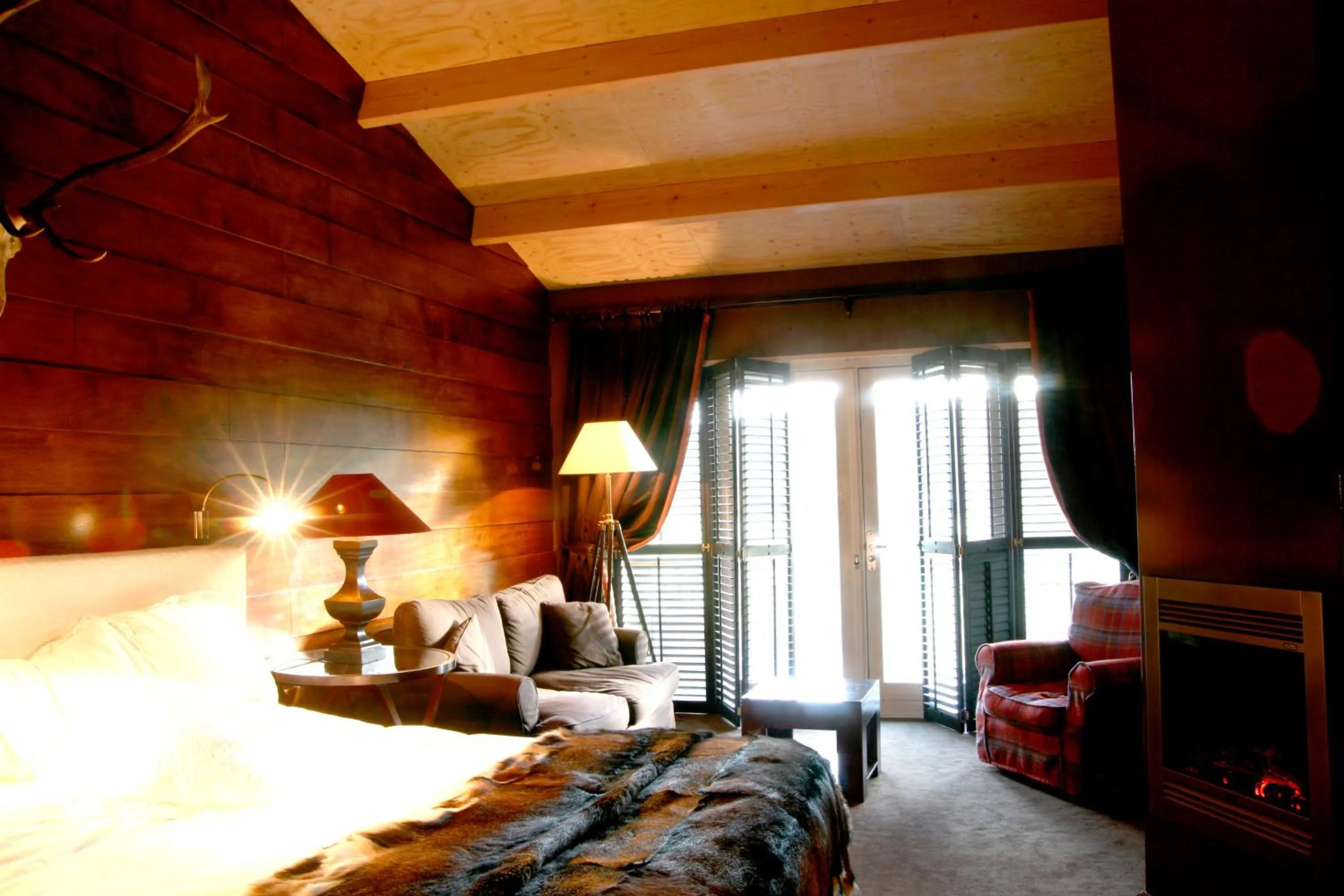 Bed in Restaurant Hotel Merlet