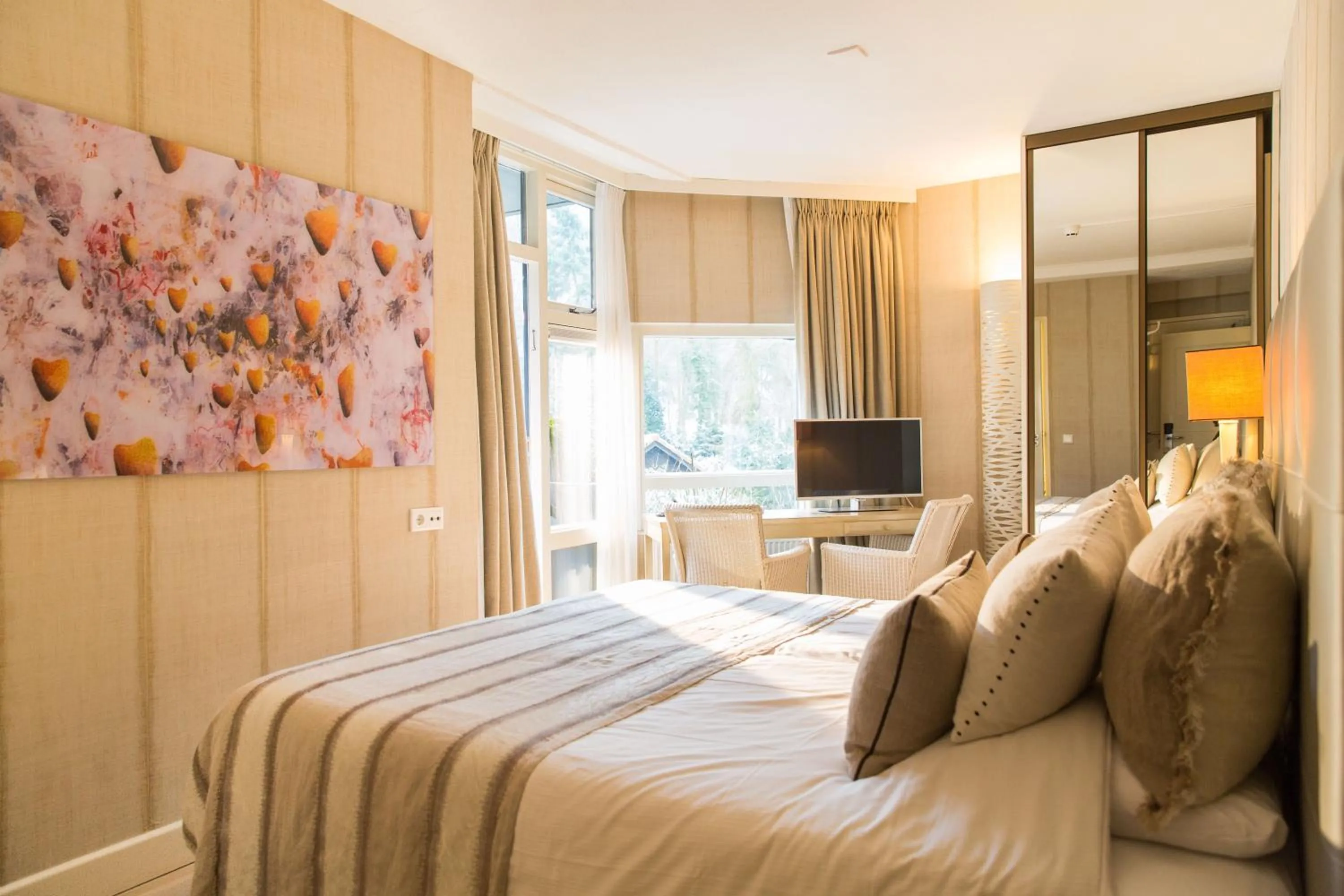 Bed in Restaurant Hotel Merlet