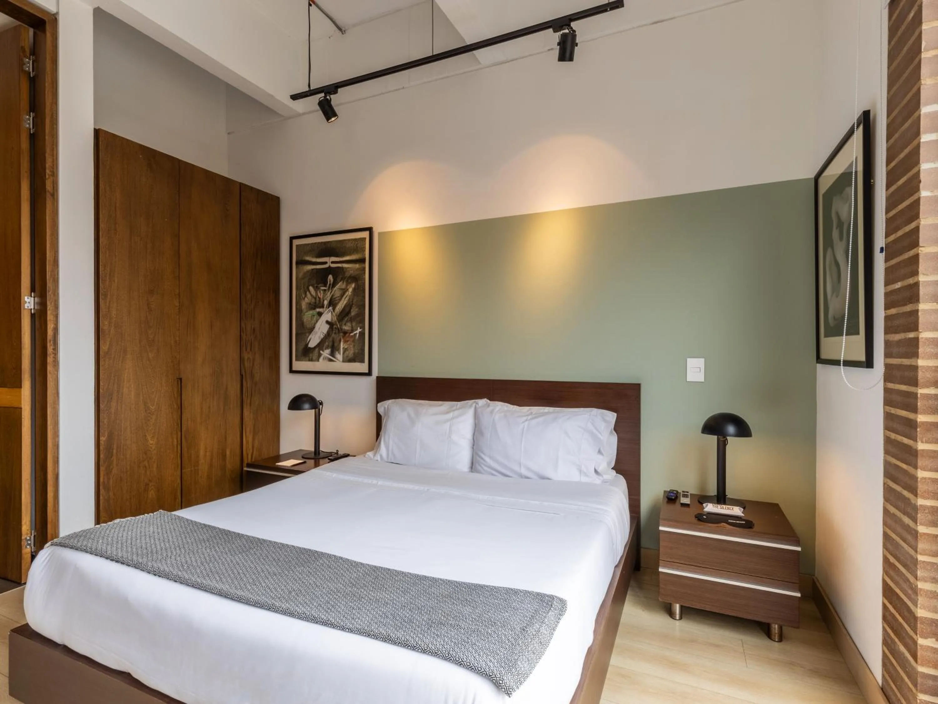 Bedroom, Bed in Canvas By Wynwood House