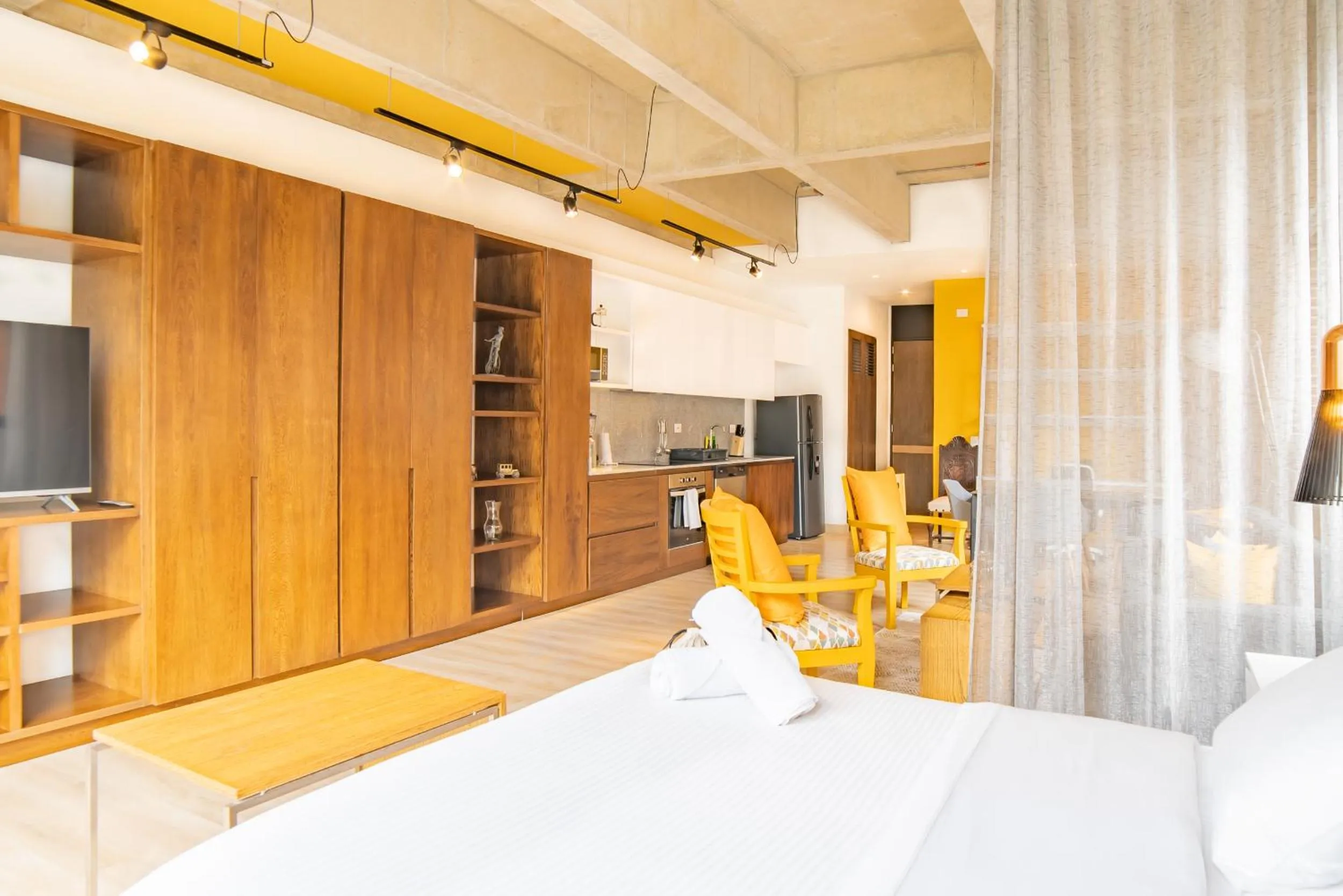 Photo of the whole room, Bed in Canvas By Wynwood House