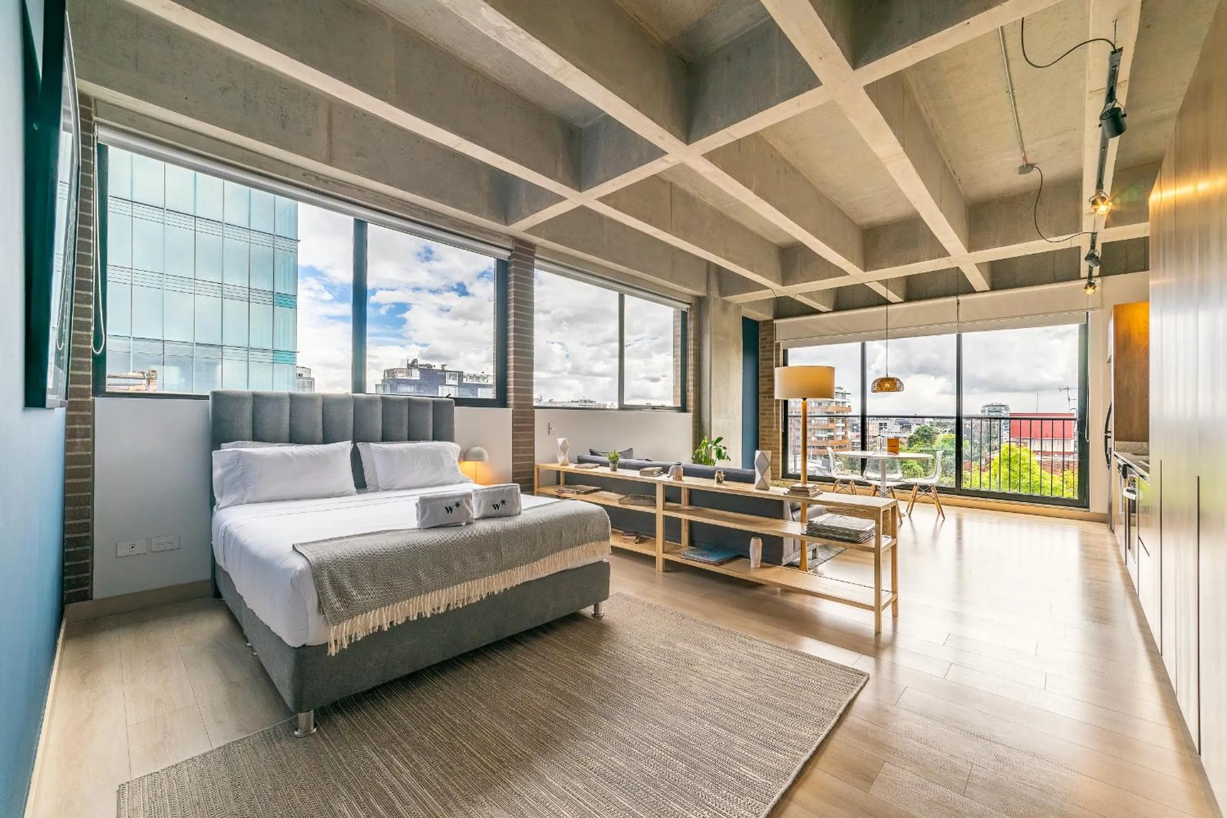 Bedroom, Bed in Canvas By Wynwood House