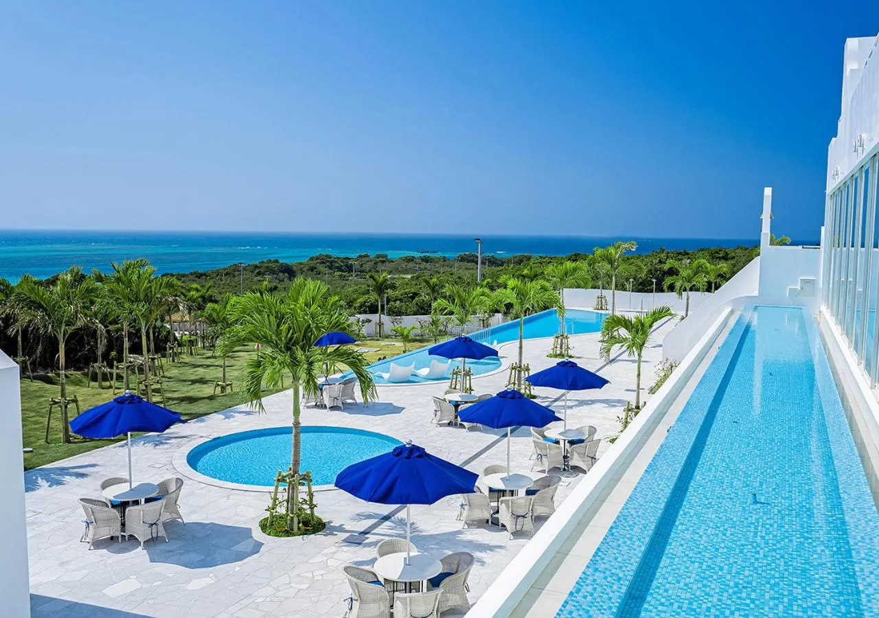 Pool view in SANTORINI HOTEL&VILLAS MIYAKOJIMA