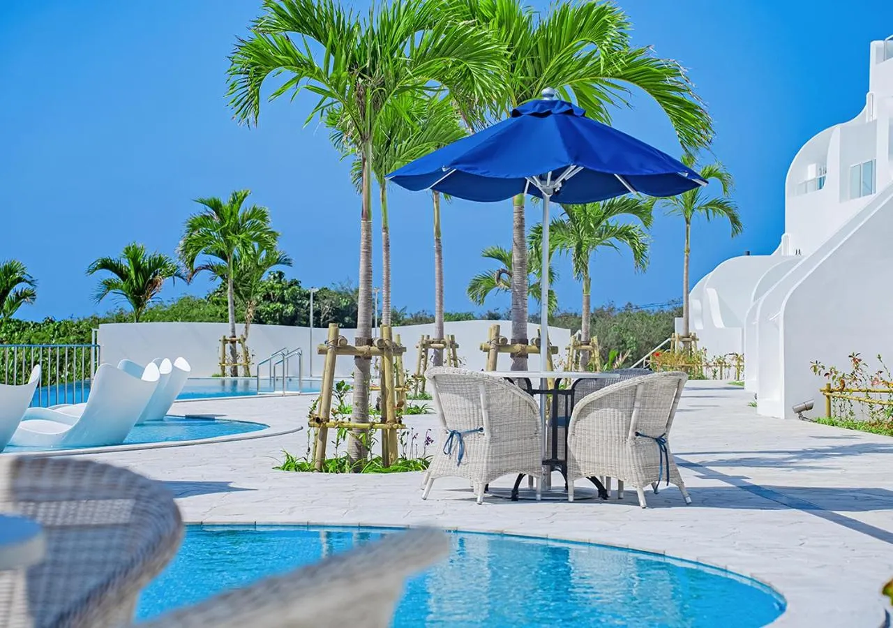 Pool view in SANTORINI HOTEL&VILLAS MIYAKOJIMA