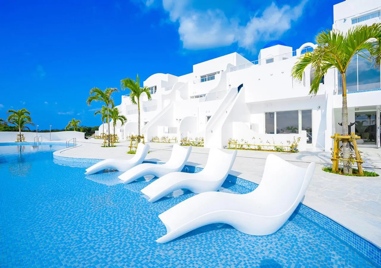 Pool view in SANTORINI HOTEL&VILLAS MIYAKOJIMA