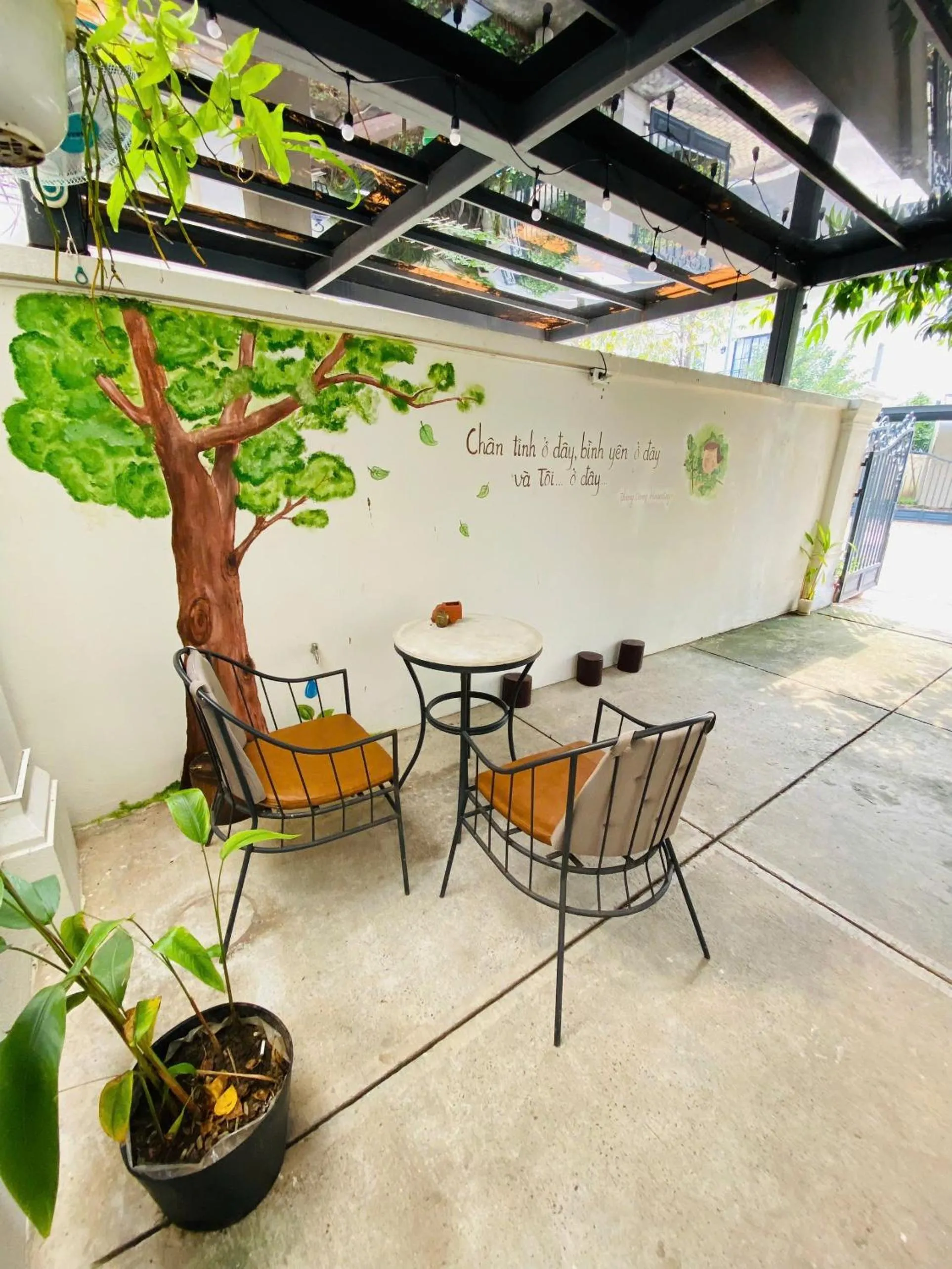 Patio in Thong Dong Homestay