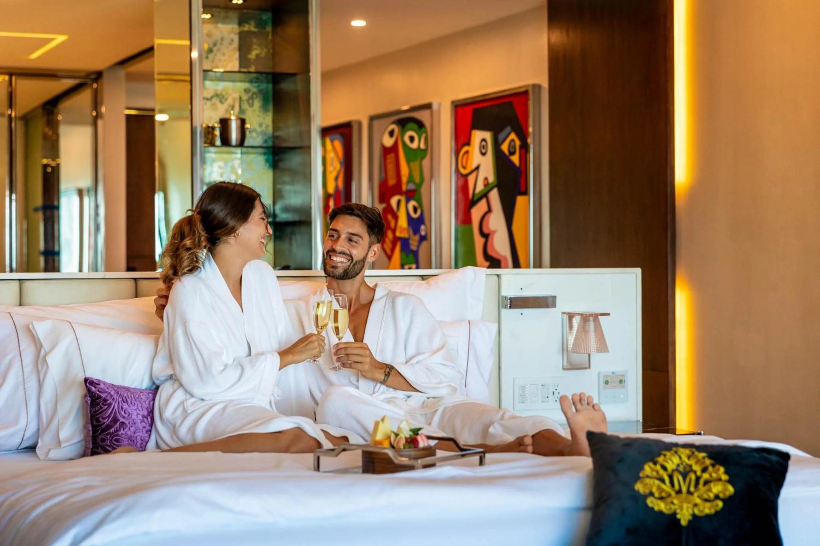 Bed in Hotel Mousai Cancun Adults Only