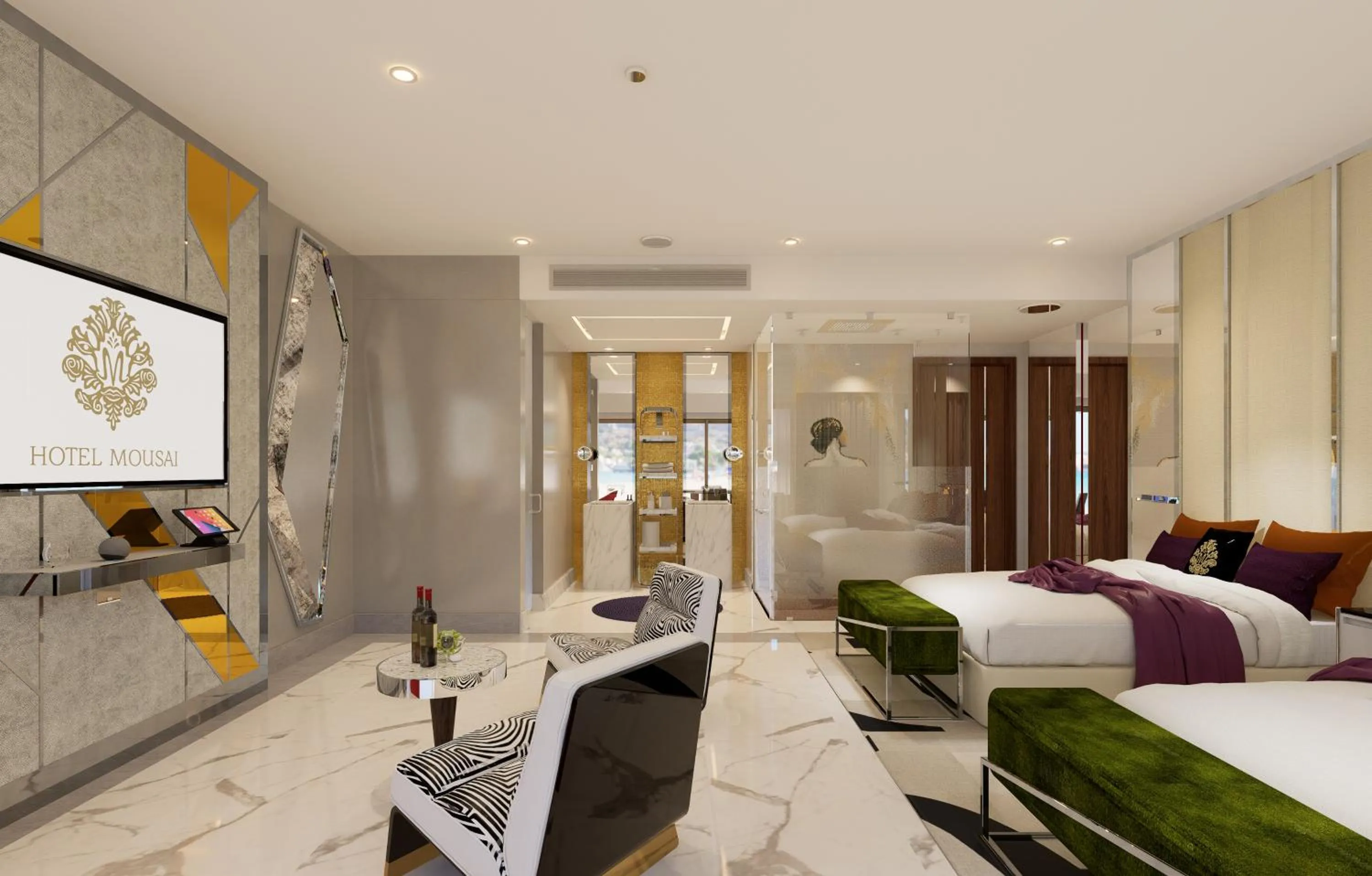 Bedroom, Bed in Hotel Mousai Cancun Adults Only