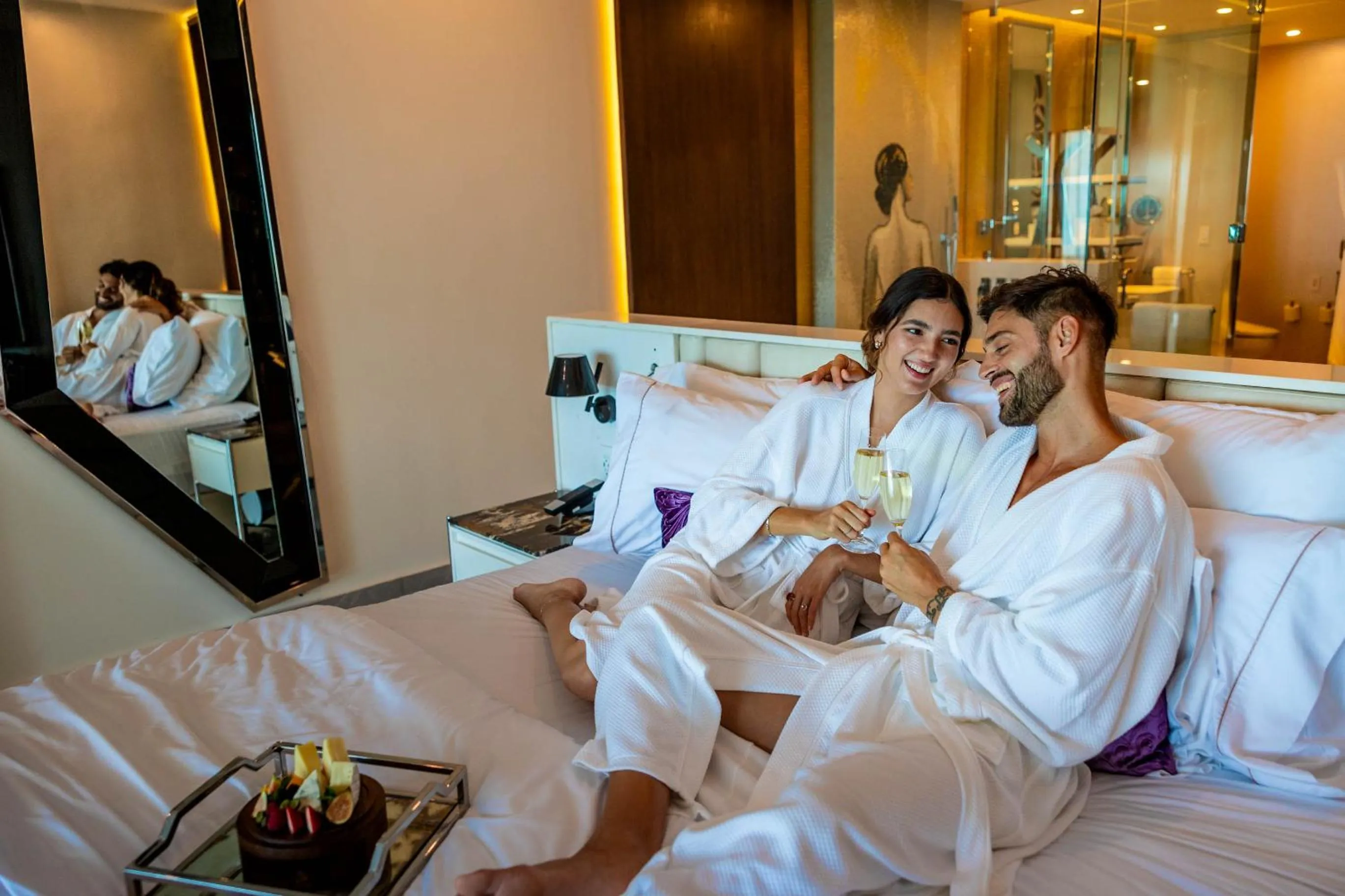 Bed in Hotel Mousai Cancun Adults Only