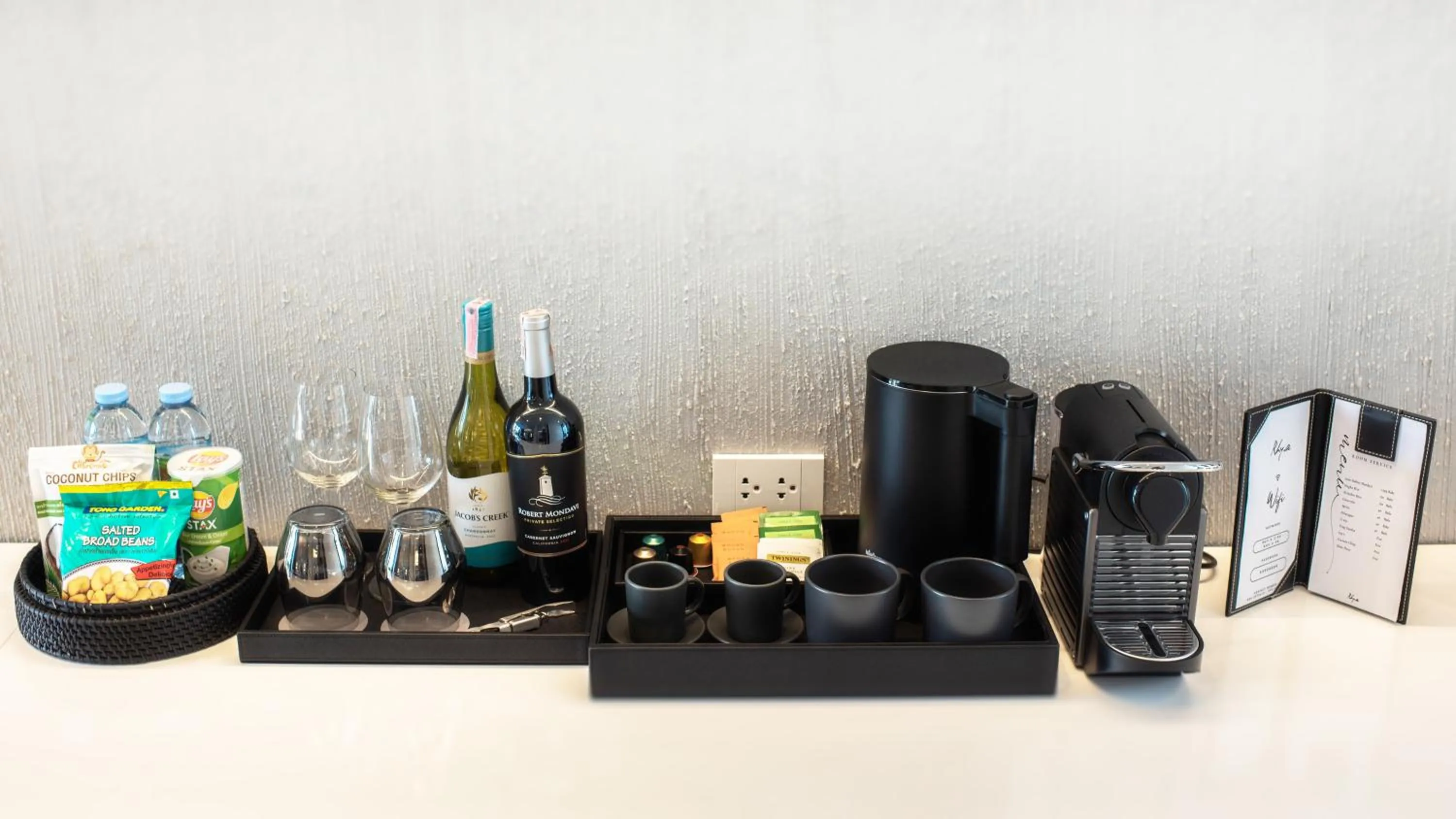 Drinks in Rhy.a Private Pool Villa