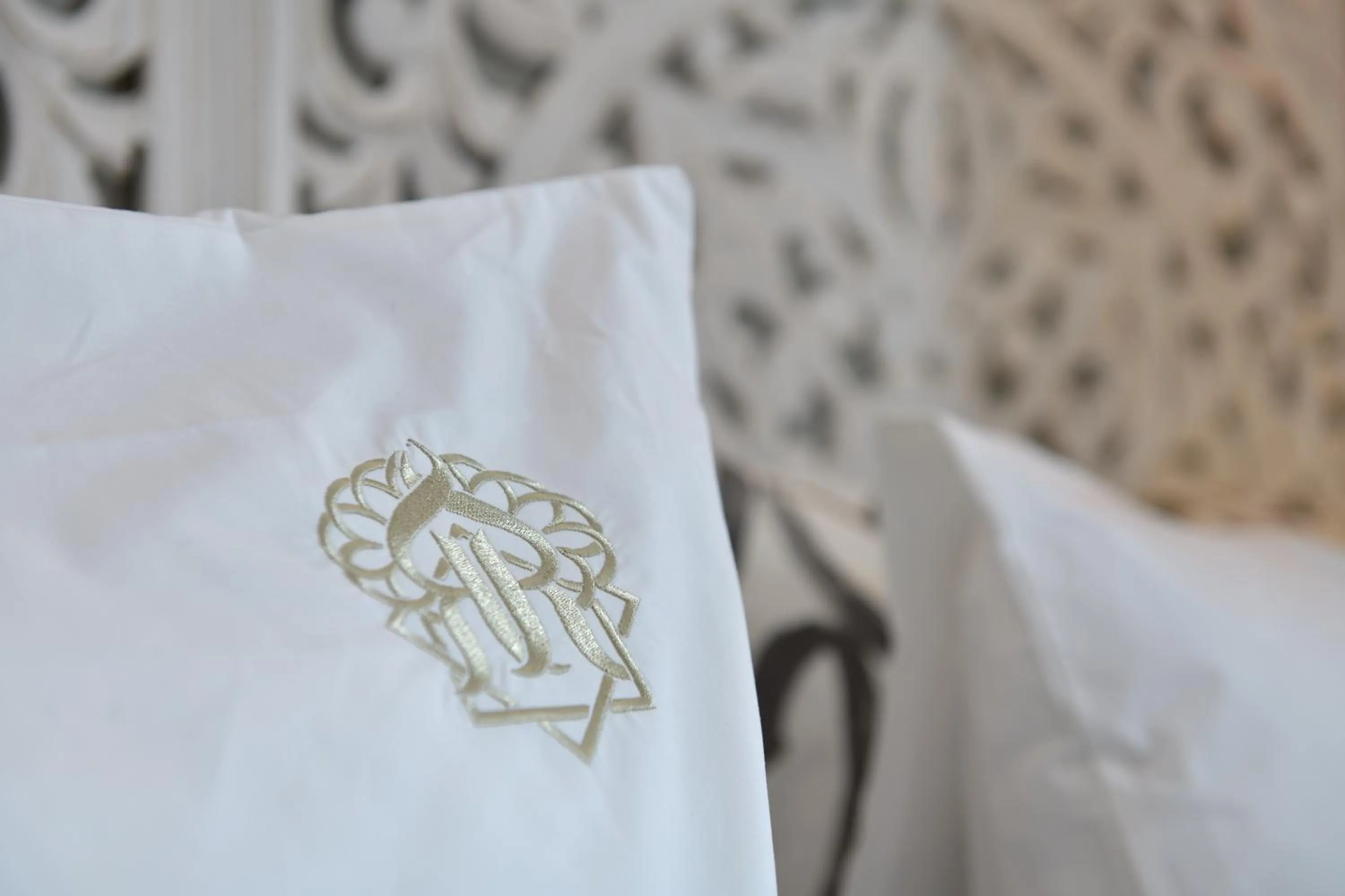 Decorative detail, Bed in Riad Palau Marrakech