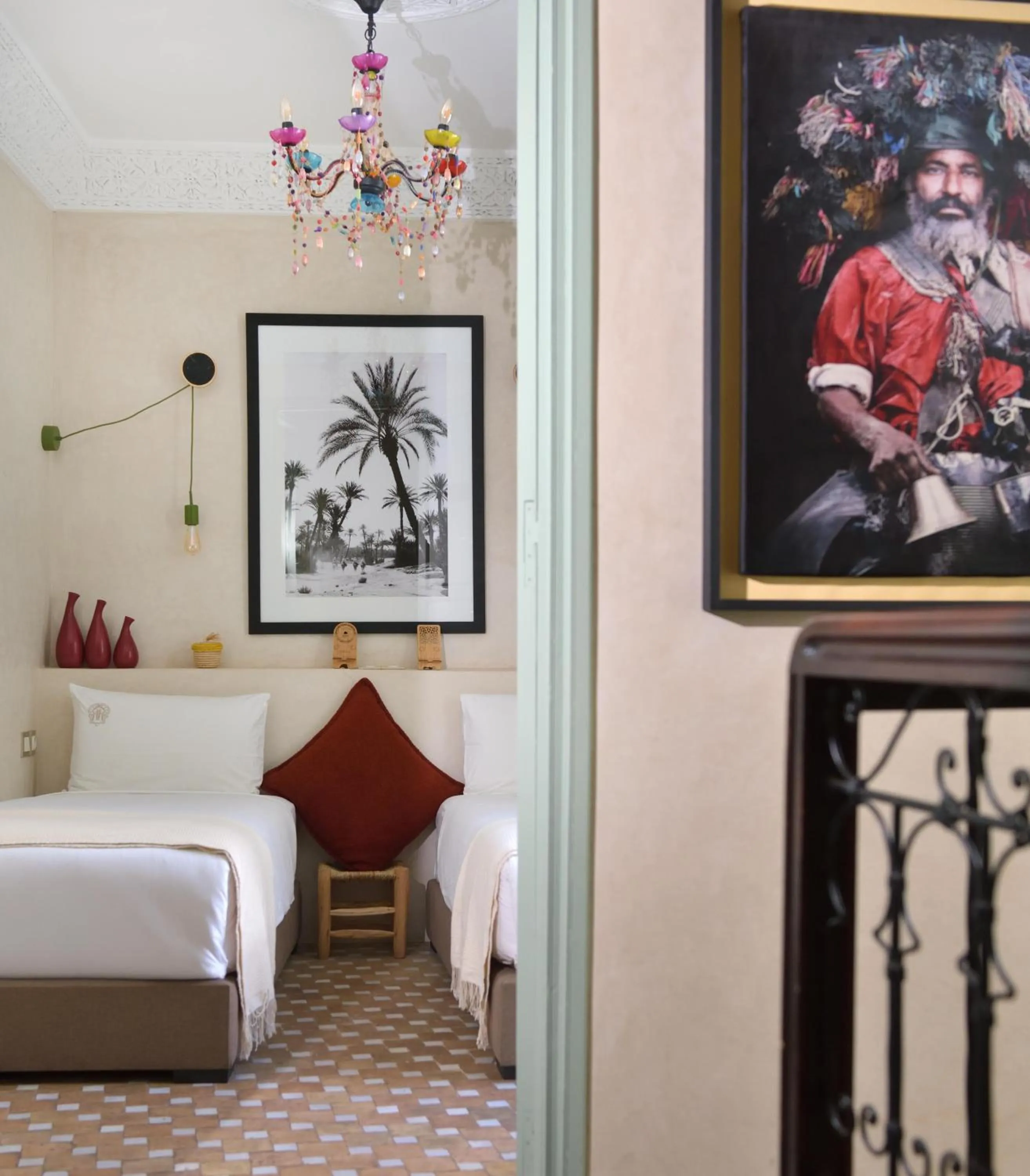 Bed in Riad Palau Marrakech