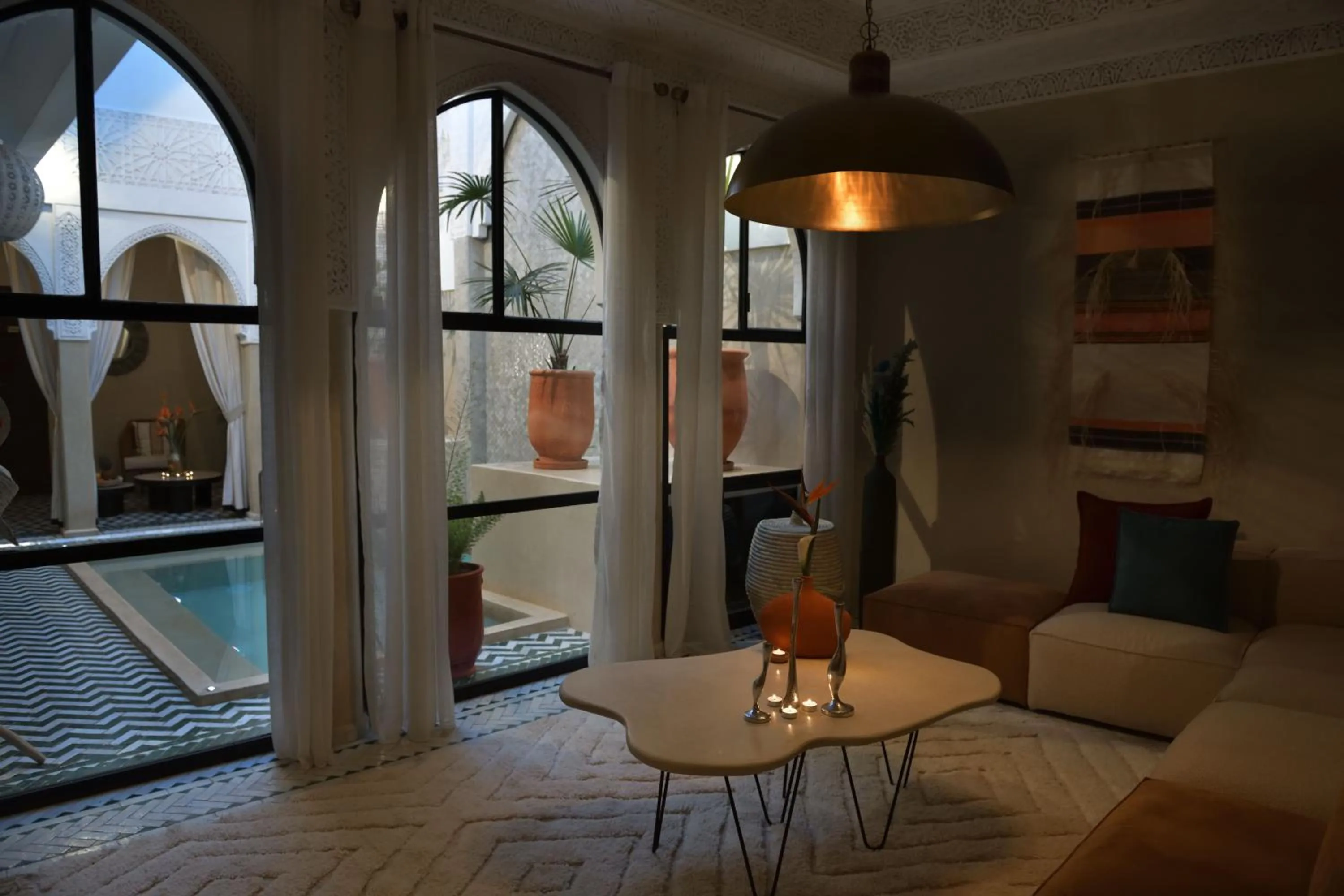 Seating area in Riad Palau Marrakech