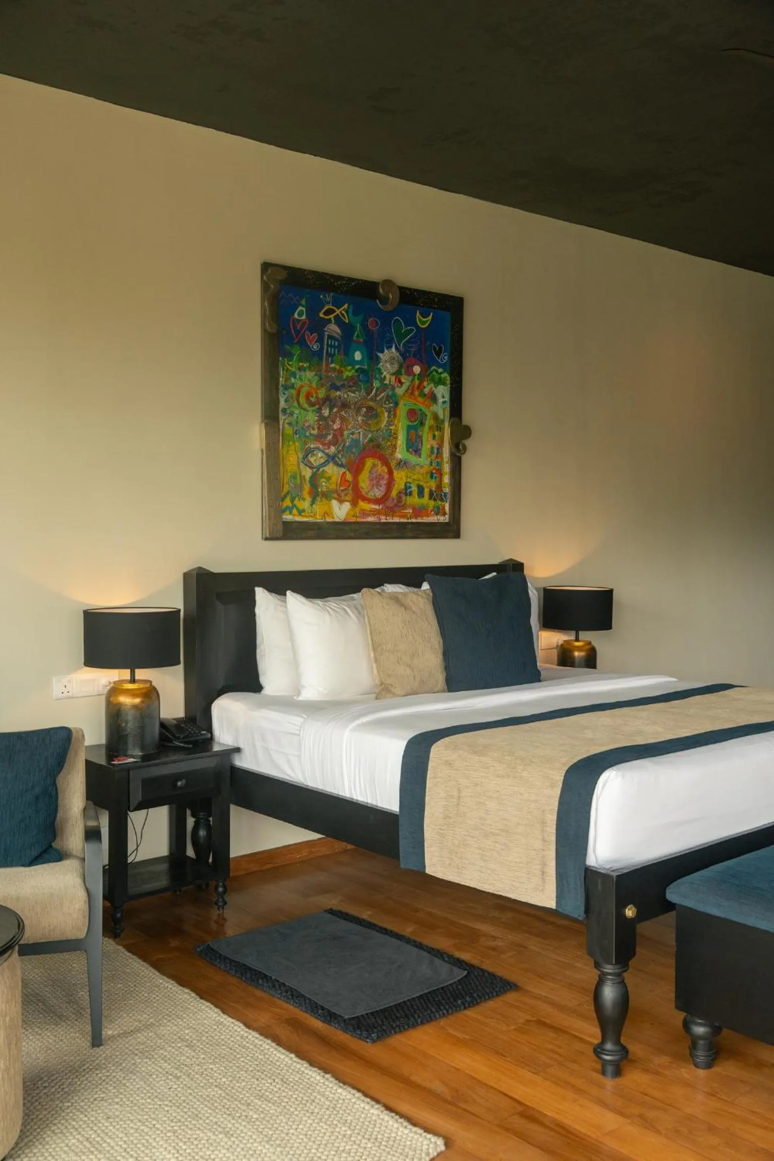 Bed in DORMERO Hotel Sri Lanka Hikkaduwa Beach