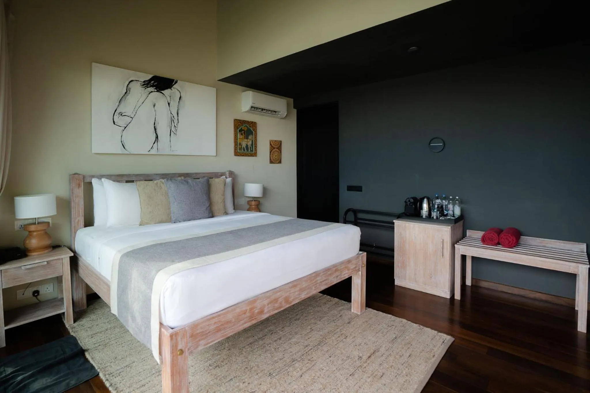 Bed in DORMERO Hotel Sri Lanka Hikkaduwa Beach