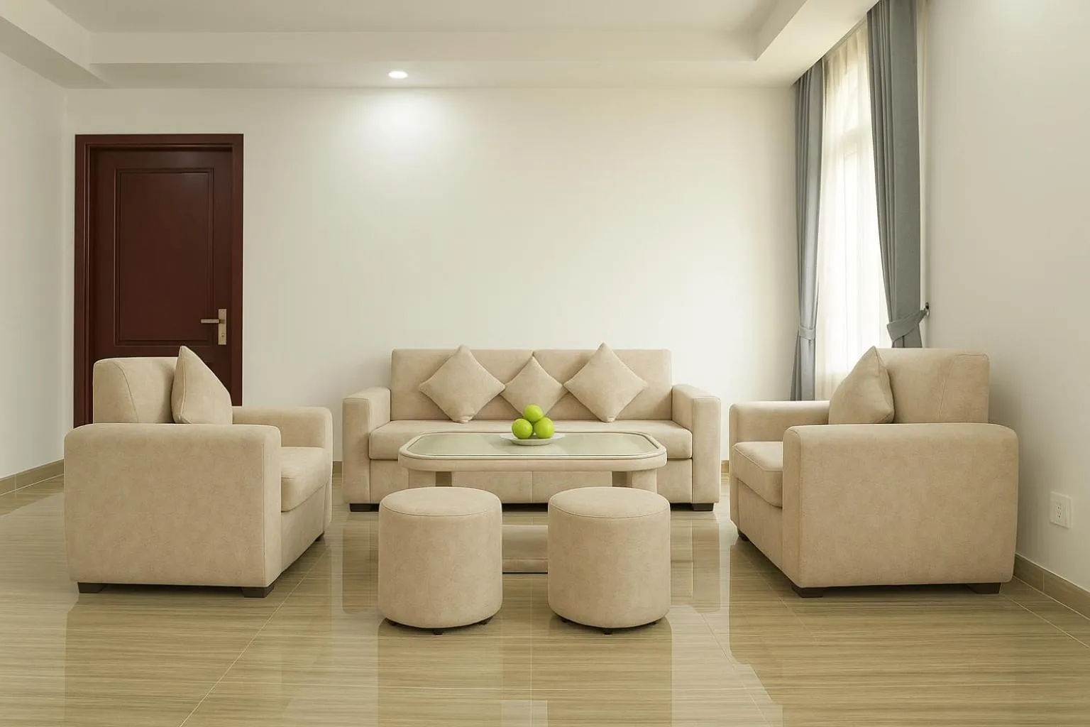 Living room in Try Residence, The Elysée Koh Pich