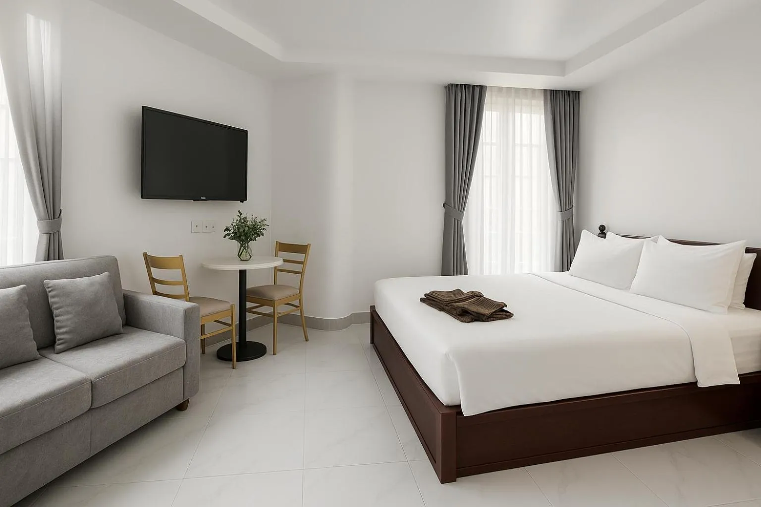 Bed in Try Residence, The Elysée Koh Pich