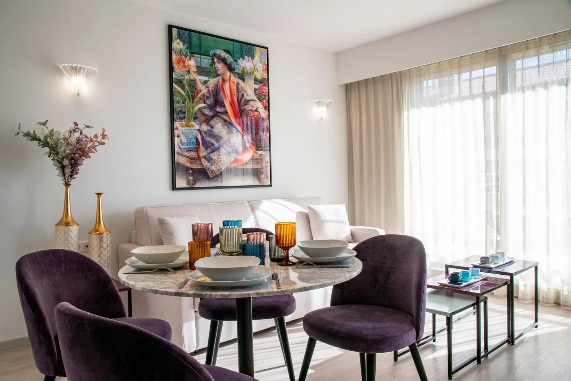 Living room in Résidence Hôtelière Chambord au coeur de Menton - entièrement rénovée