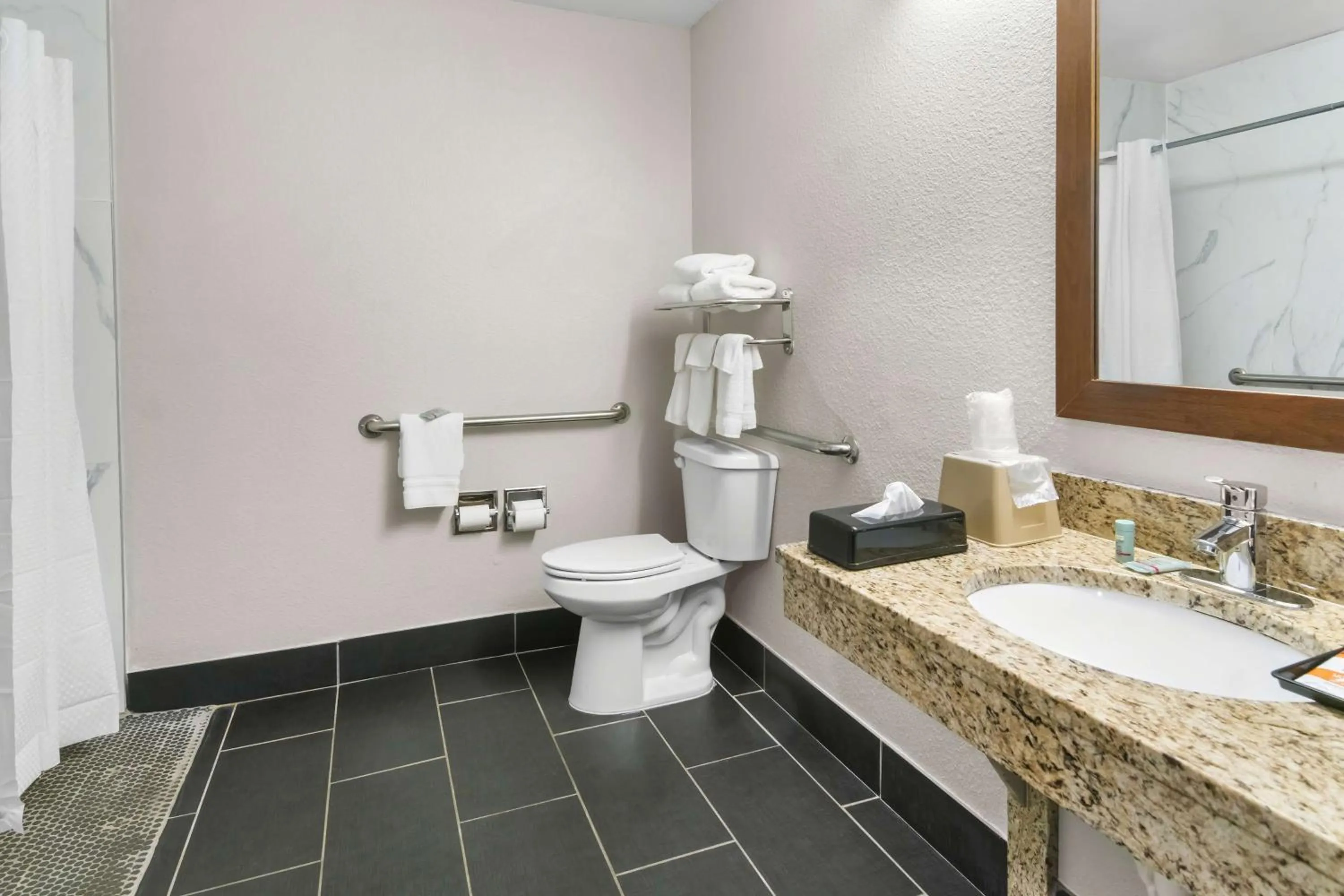 Bathroom in SureStay Plus by Best Western Fort Worth Benbrook