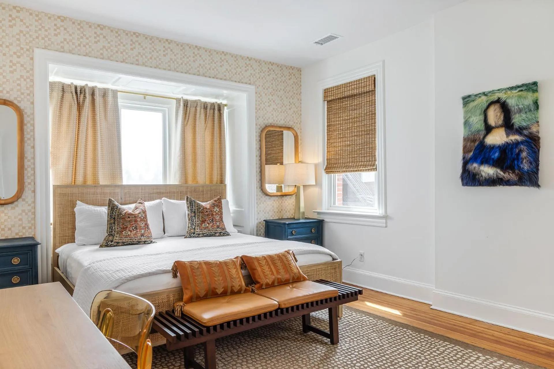 Bedroom, Bed in Swann House