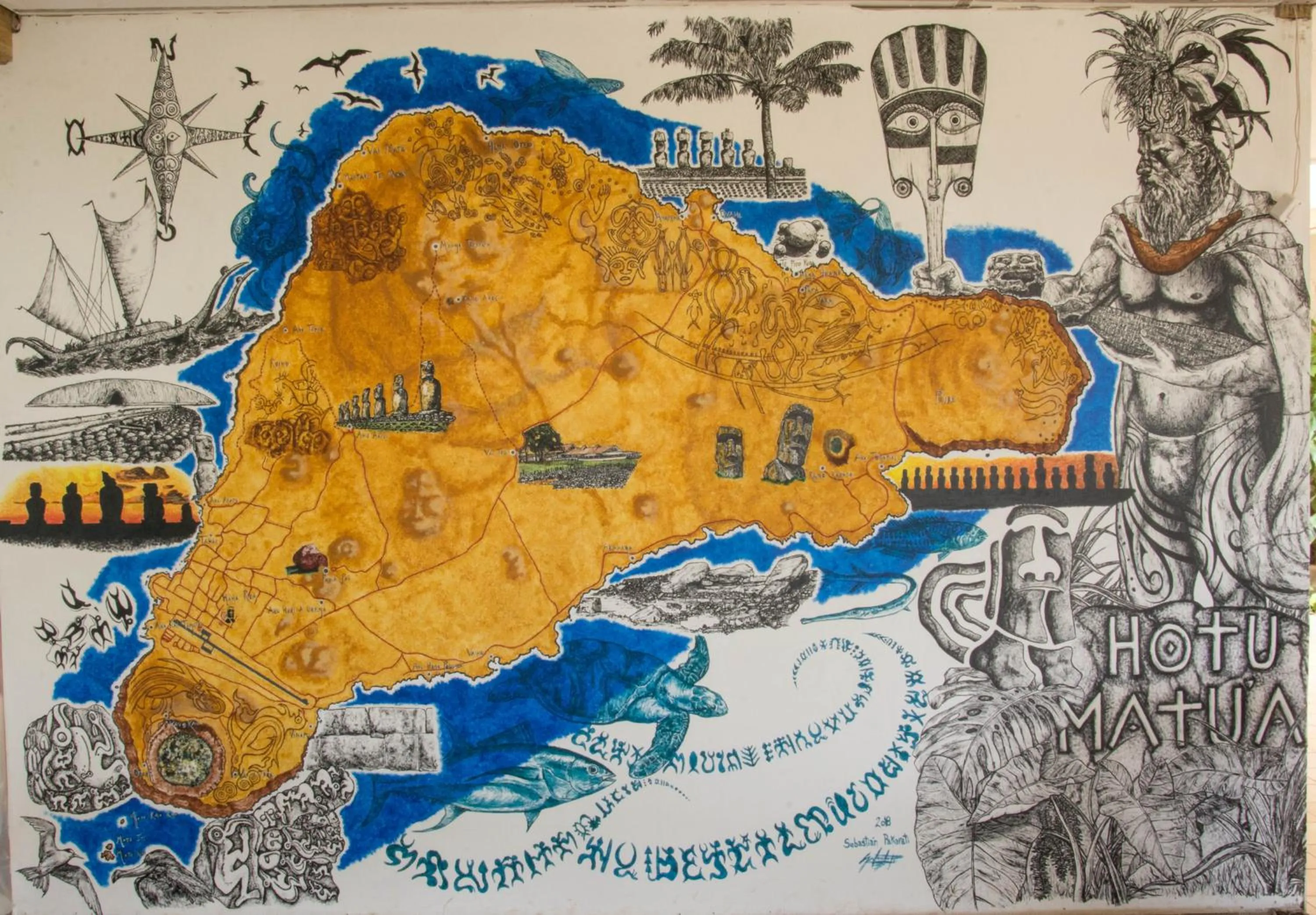 Lobby or reception in Hotel Hotu Matua by EI