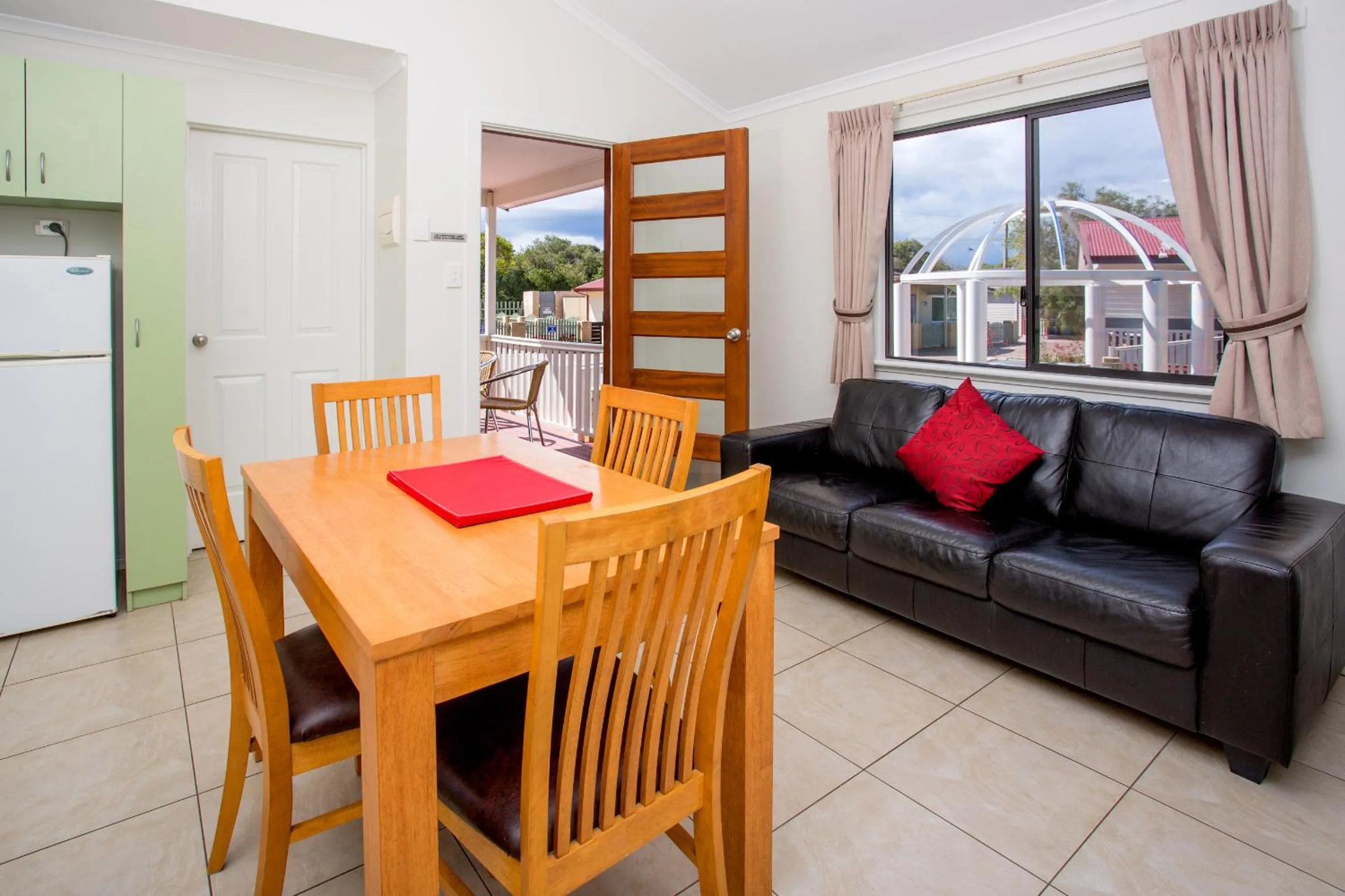 Living room in BIG4 Emu Beach Holiday Park