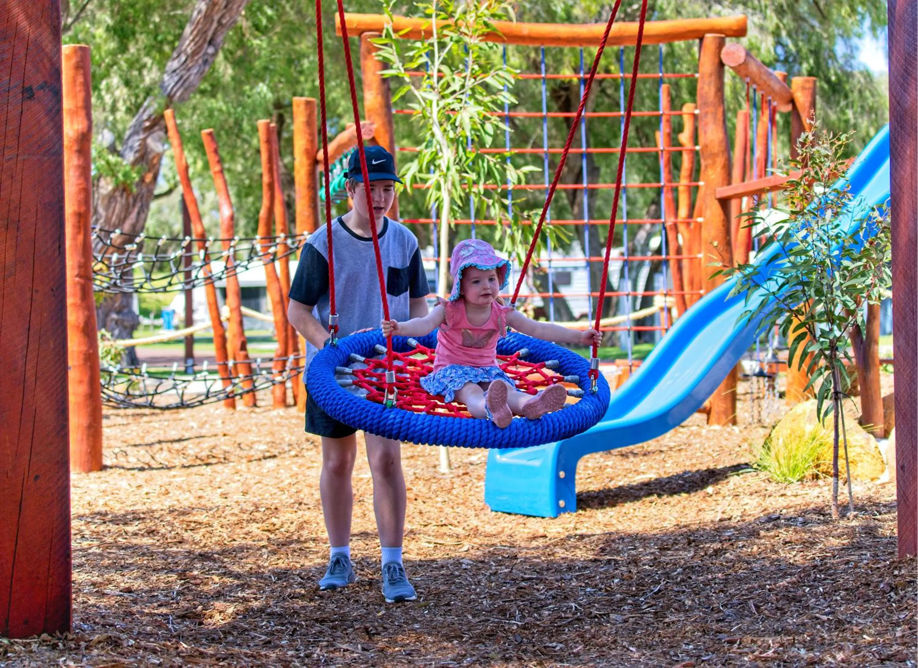 Children play ground in BIG4 Emu Beach Holiday Park