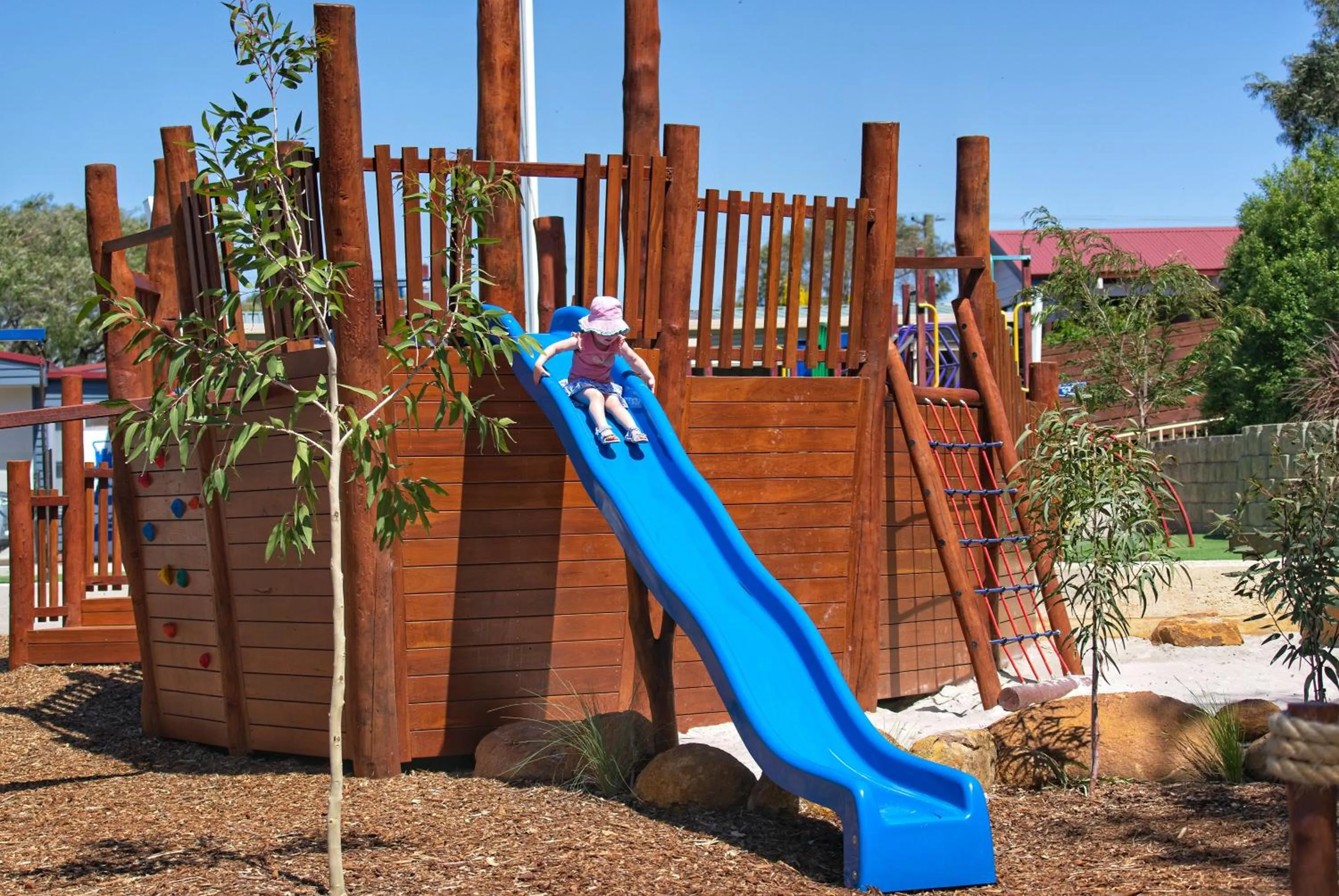 Children play ground in BIG4 Emu Beach Holiday Park