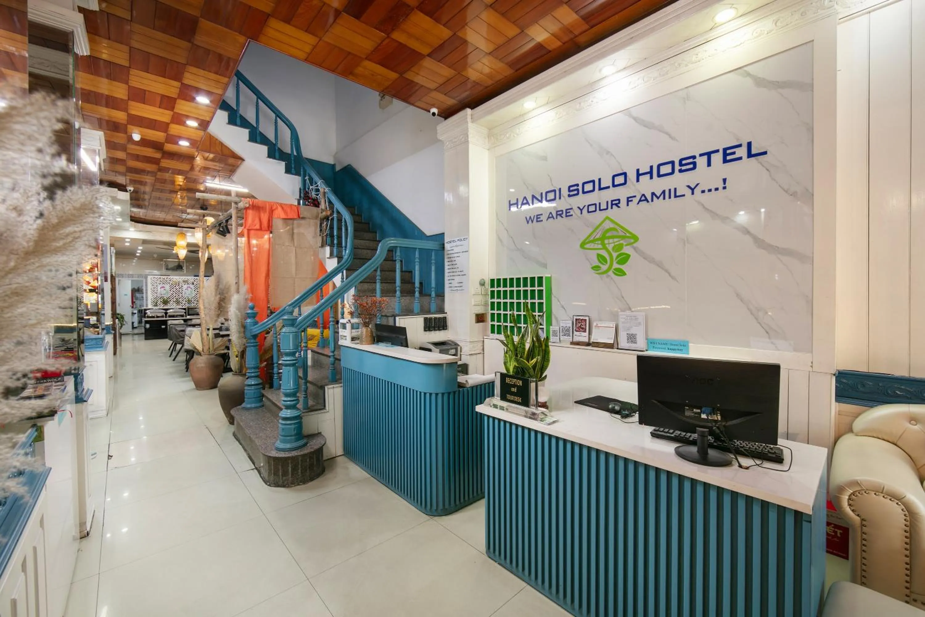 Lobby or reception in Hanoi Solo Hostel
