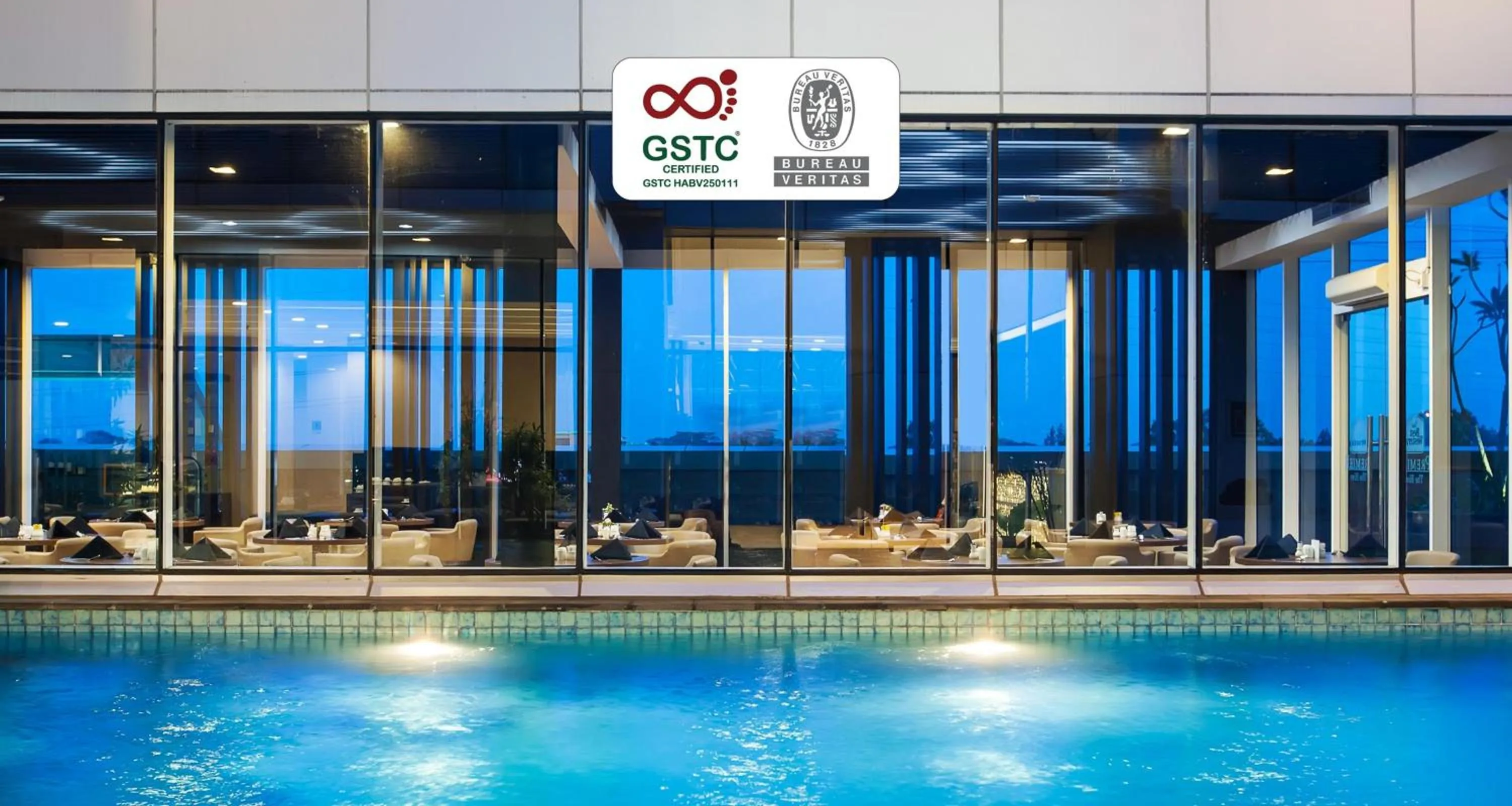 Pool view in Best Western Premier The Hive