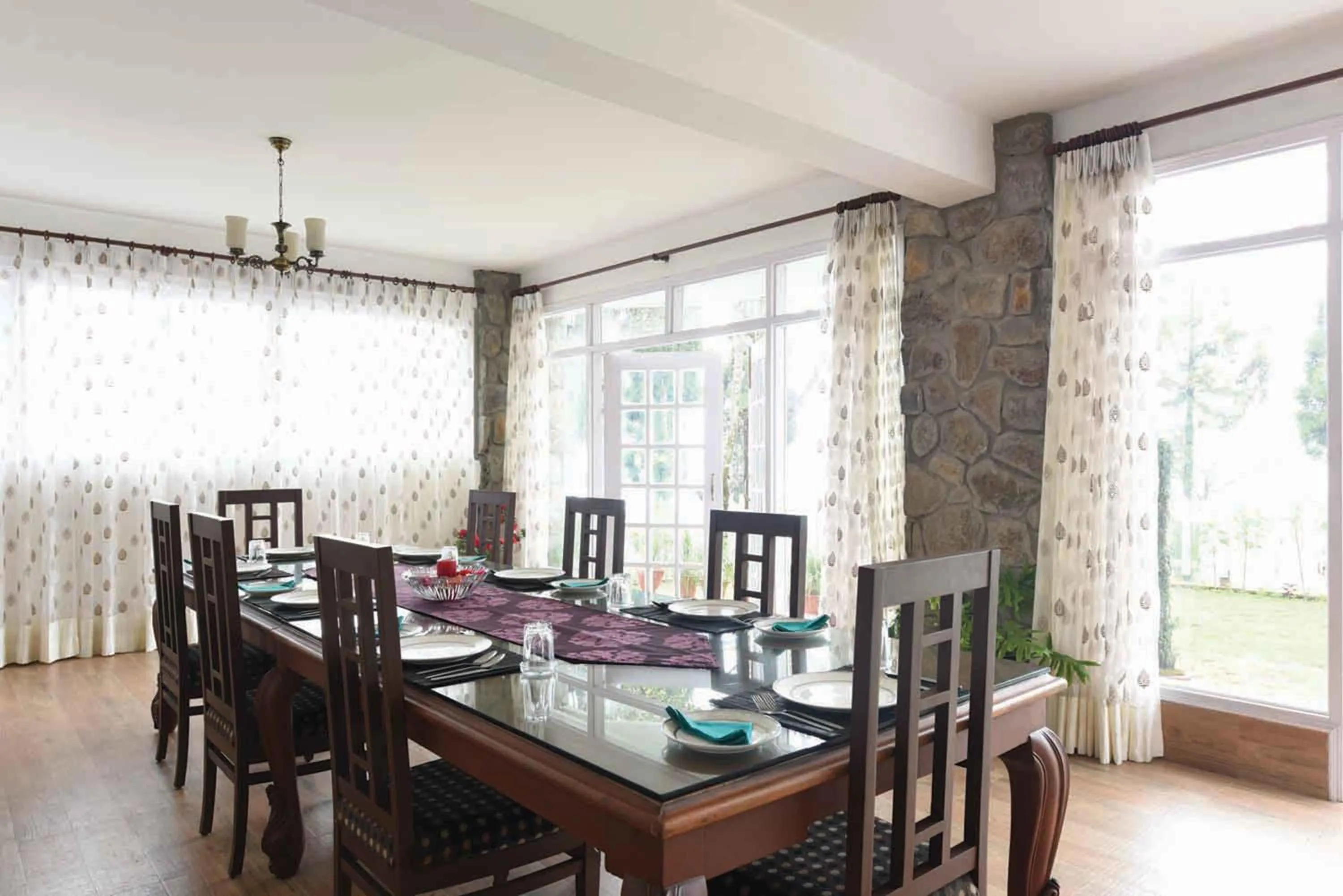 Dining area in Sourenee Tea Estate