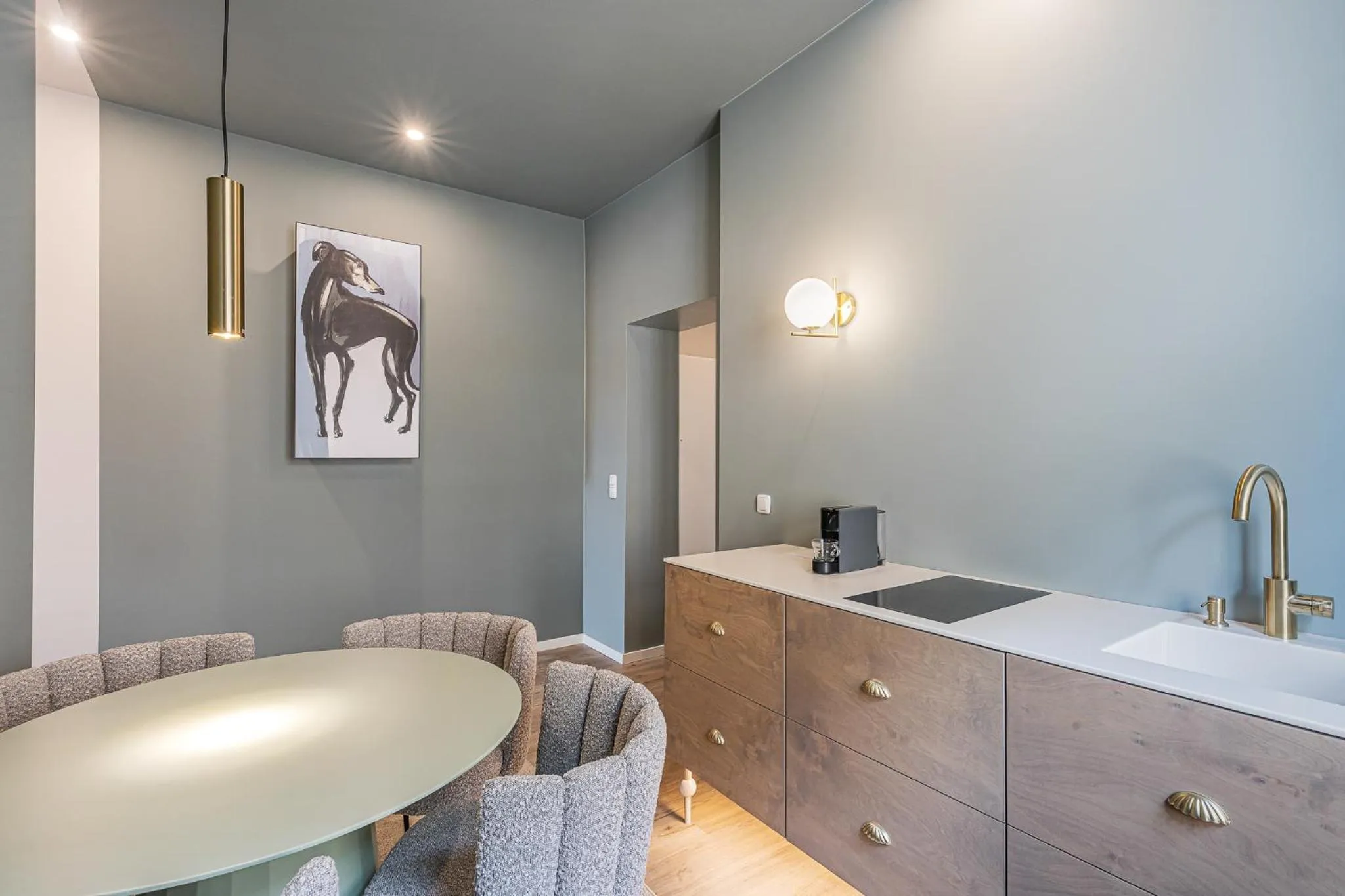 kitchen in kalm stay - a design Aparthotel