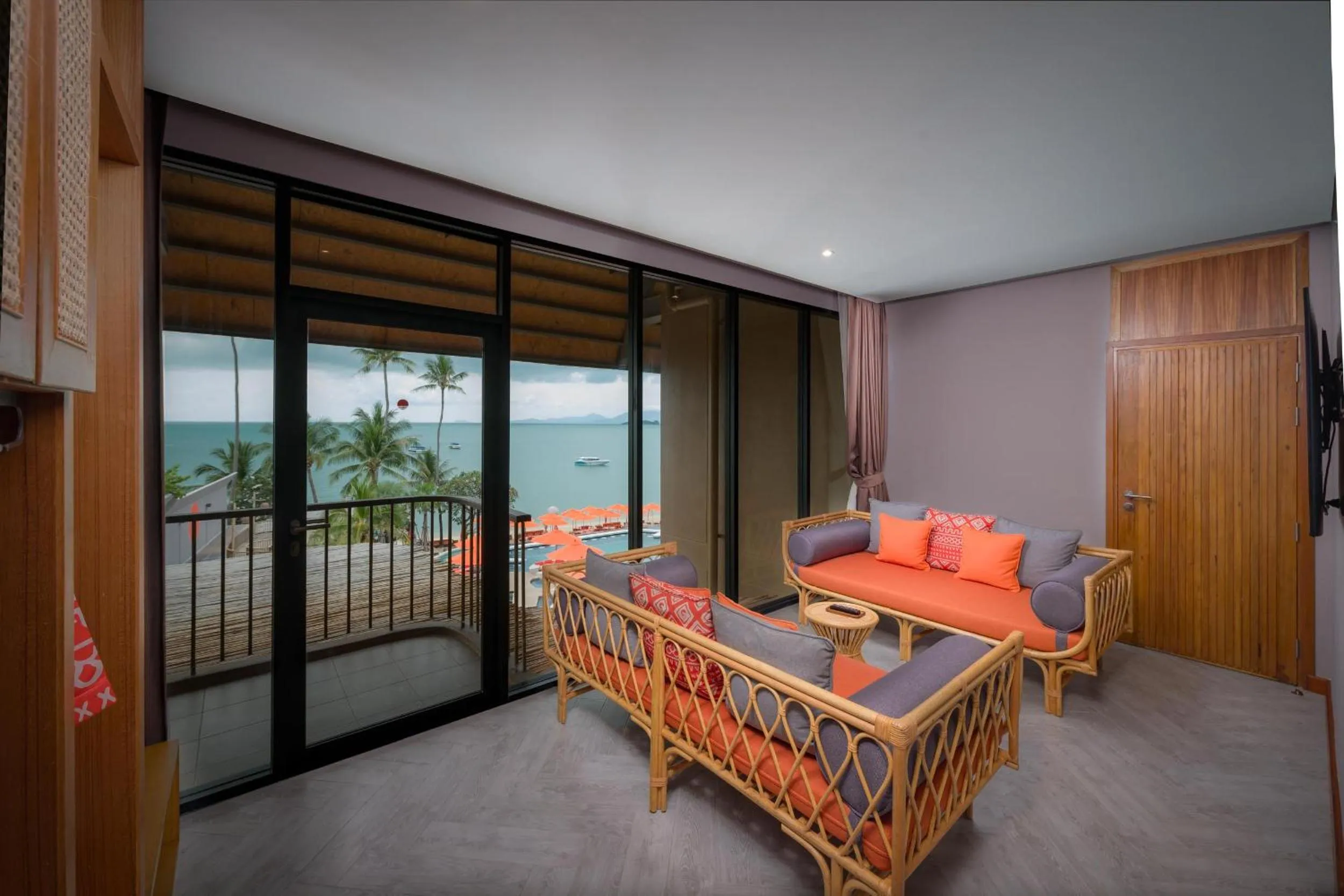 Living room, Bed in 79 Beach Club and Resort Samui