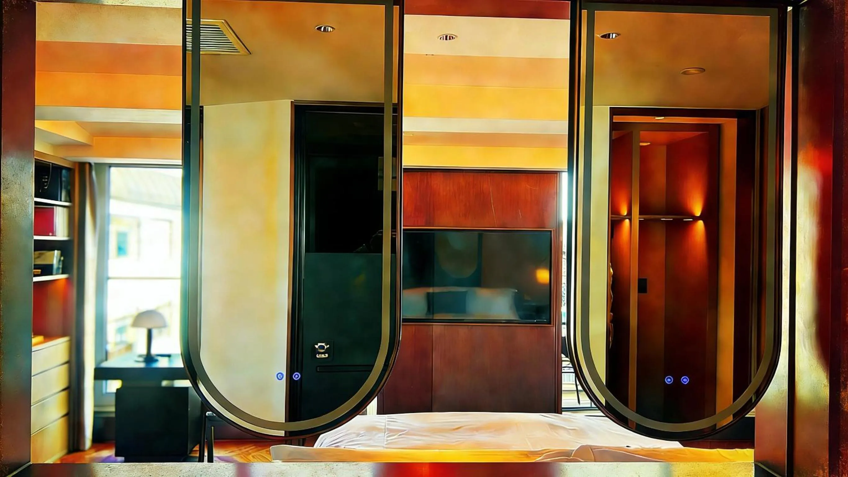 Bathroom, Bed in The Purple Horse Hotel Beijing