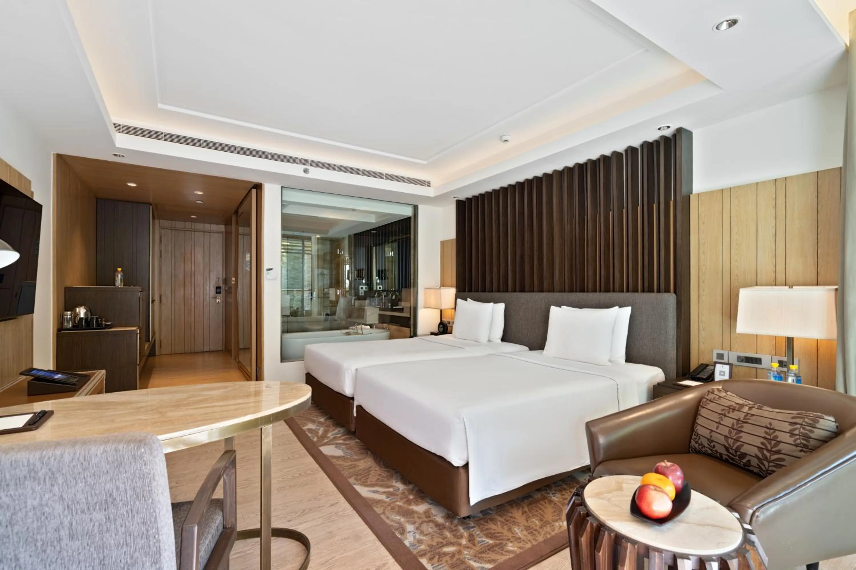 Photo of the whole room, Bed in JW Marriott Mussoorie Walnut Grove Resort & Spa