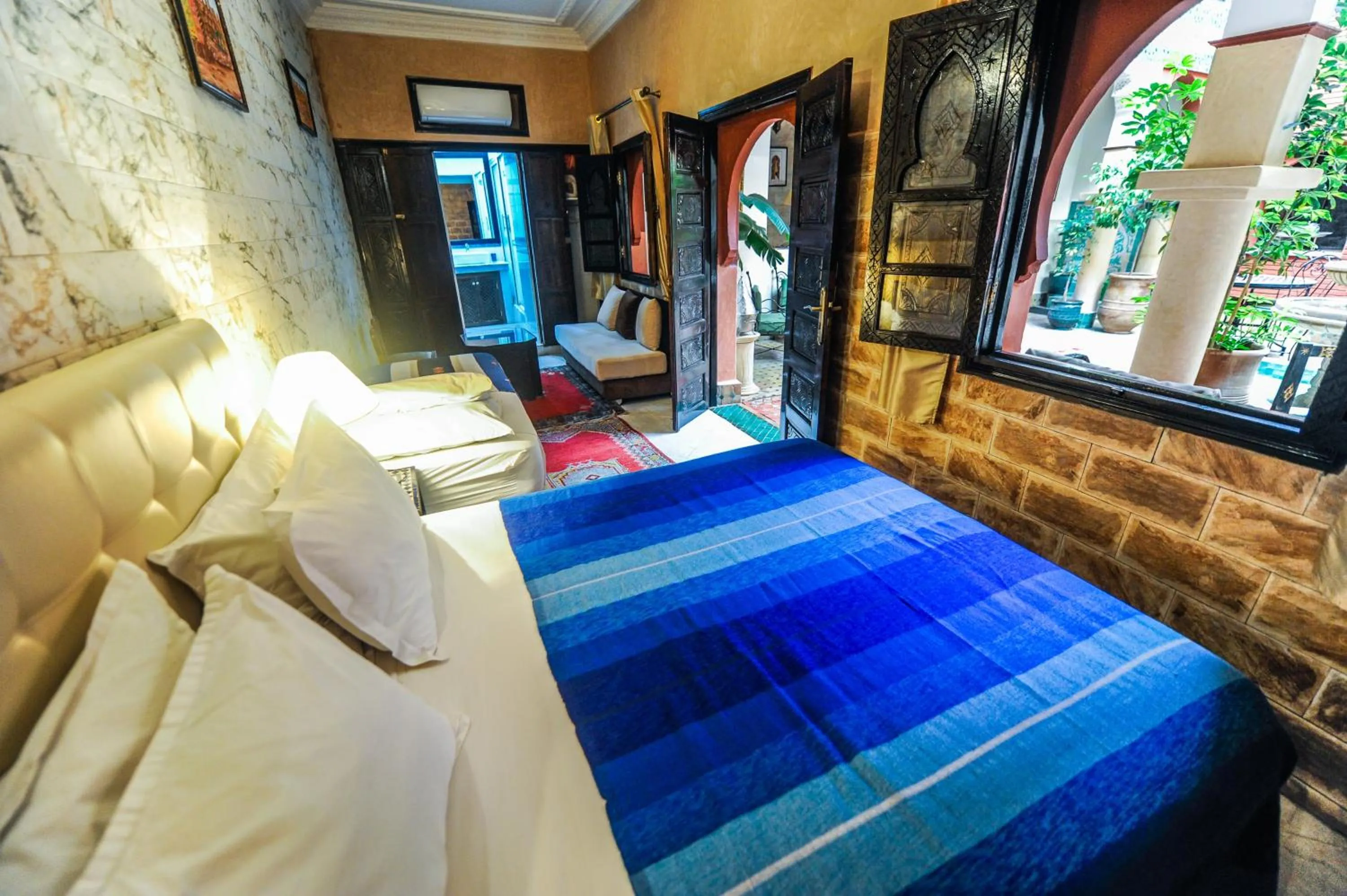 Bed in Riad Errabii & Spa