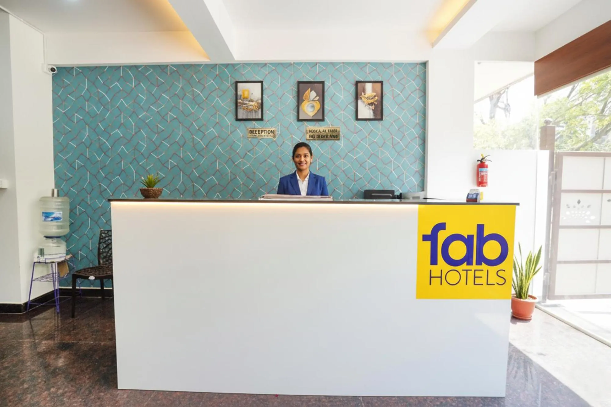 Lobby or reception in FabHotel Royal Platinum Suites