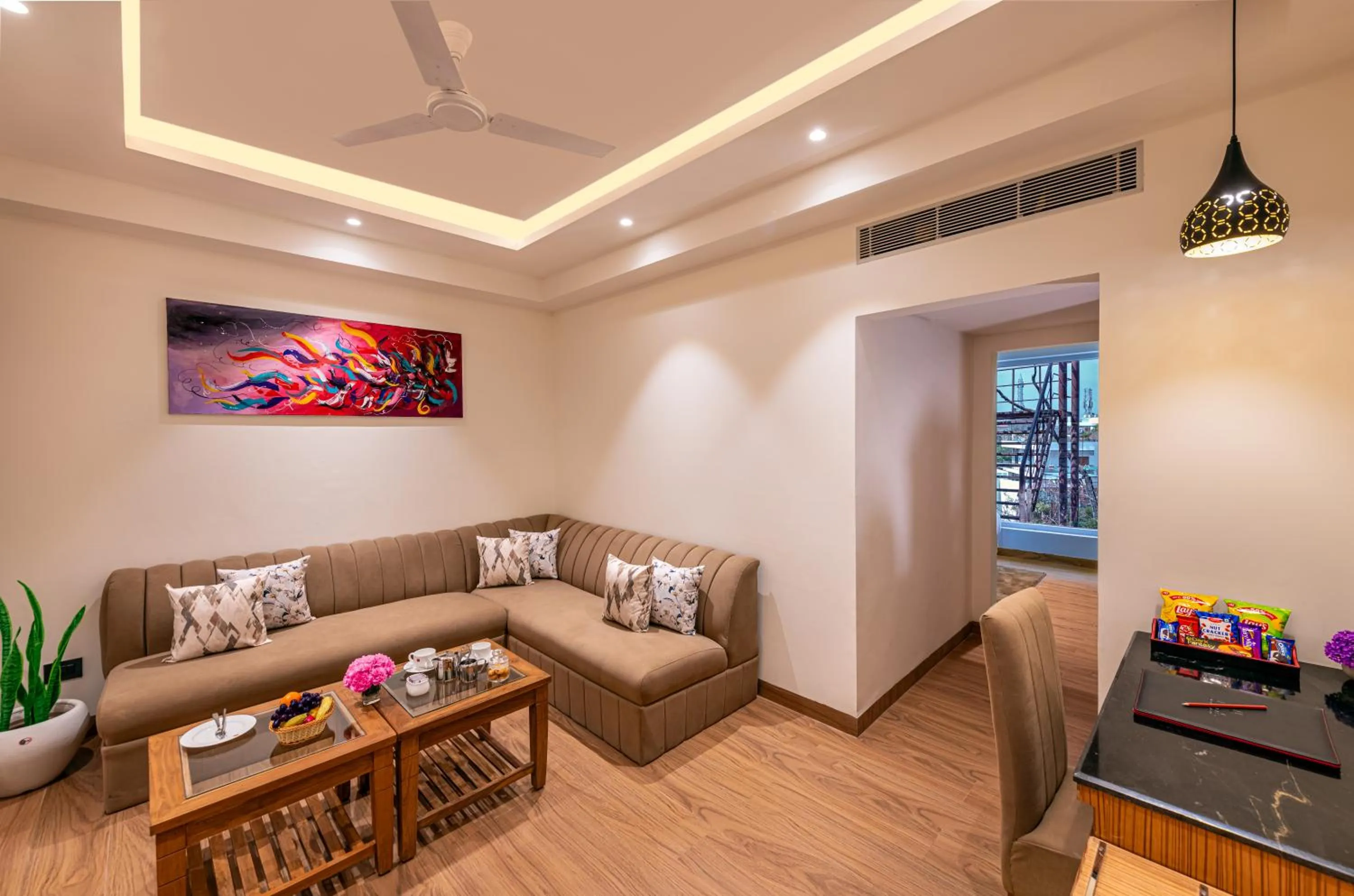 Living room in Lords Eco Inn Dehradun