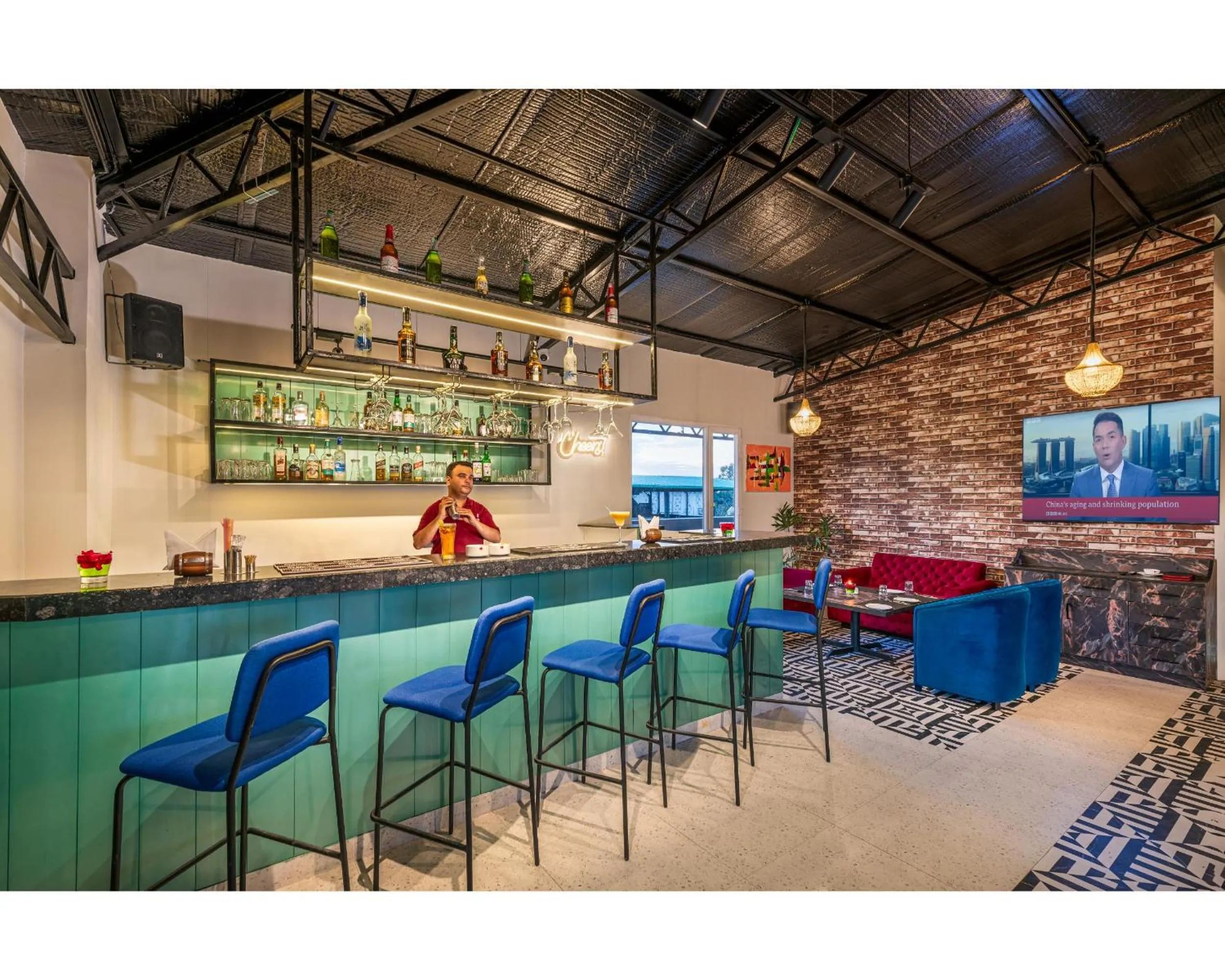 Lounge or bar in Lords Eco Inn Dehradun