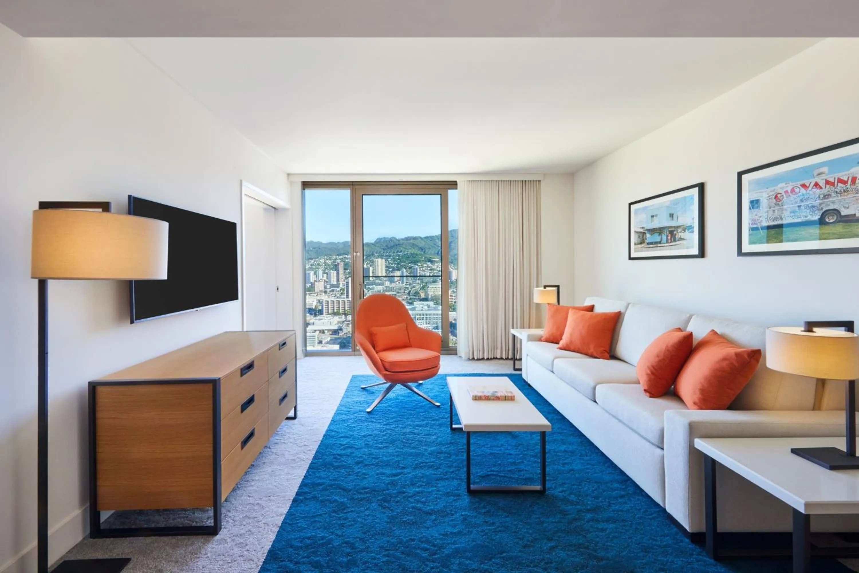 Living room in Renaissance Residences Oahu Honolulu