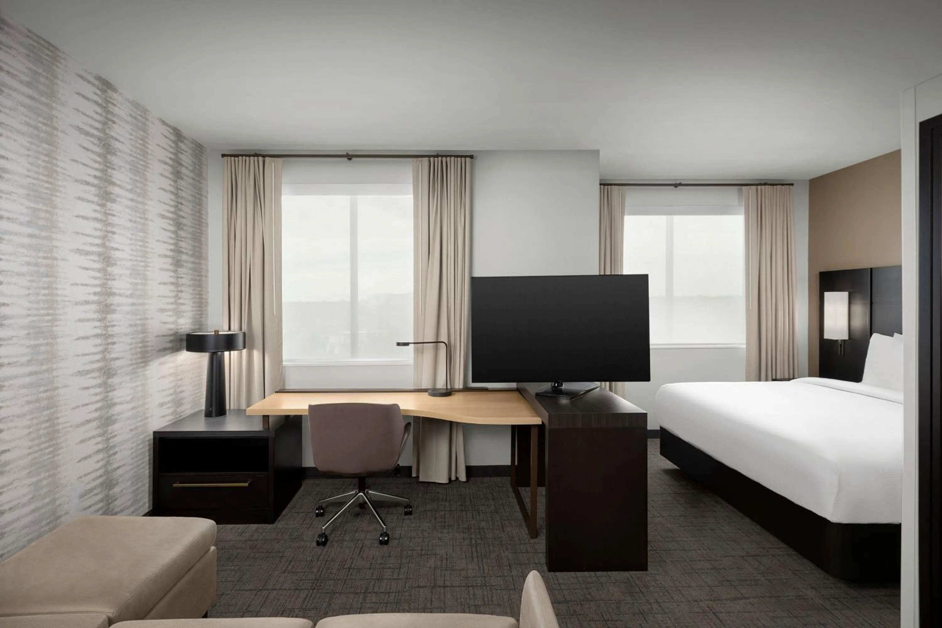 Bedroom, Bed in Residence Inn by Marriott Indianapolis Plainfield