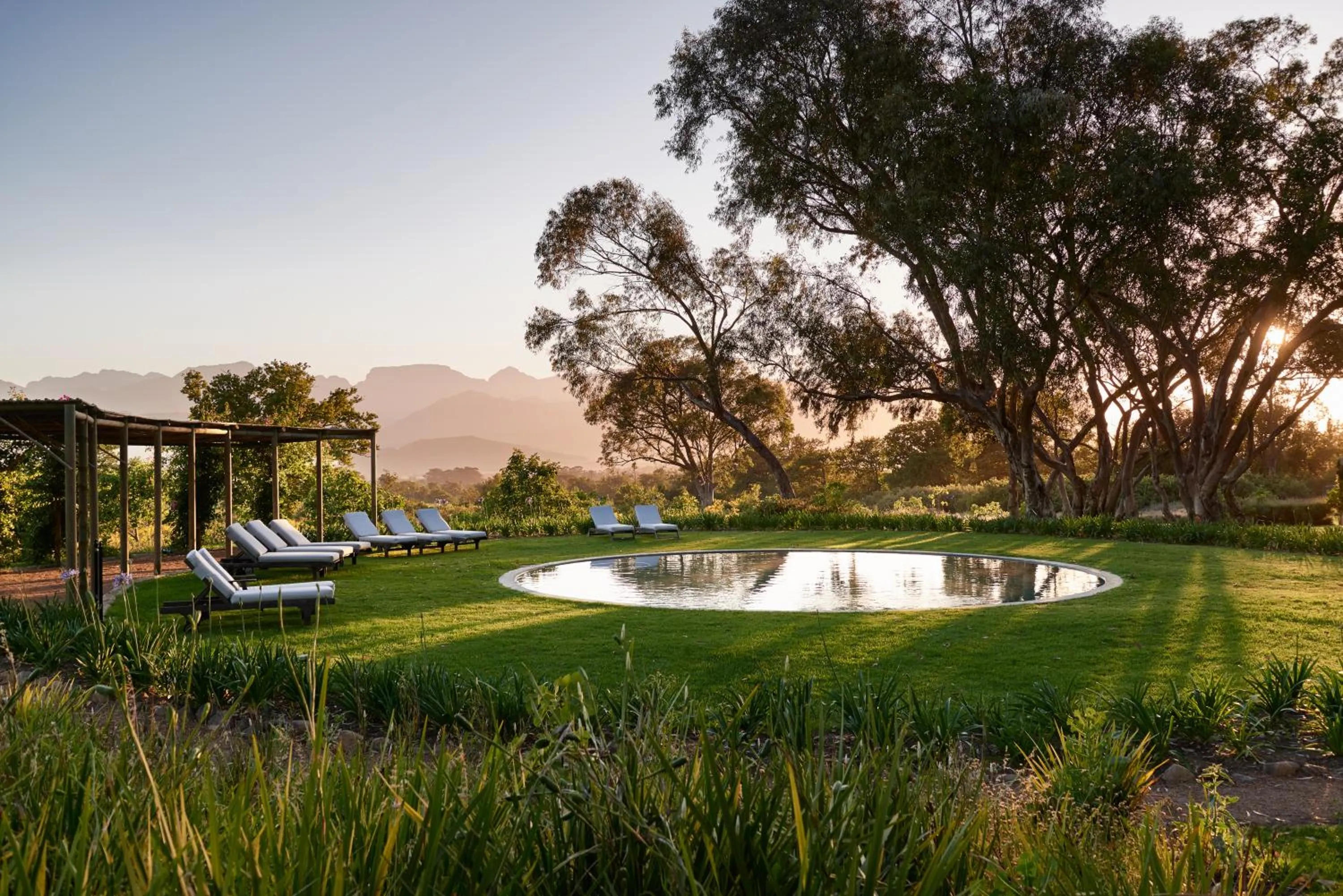 Swimming pool in Boschendal Farm Estate