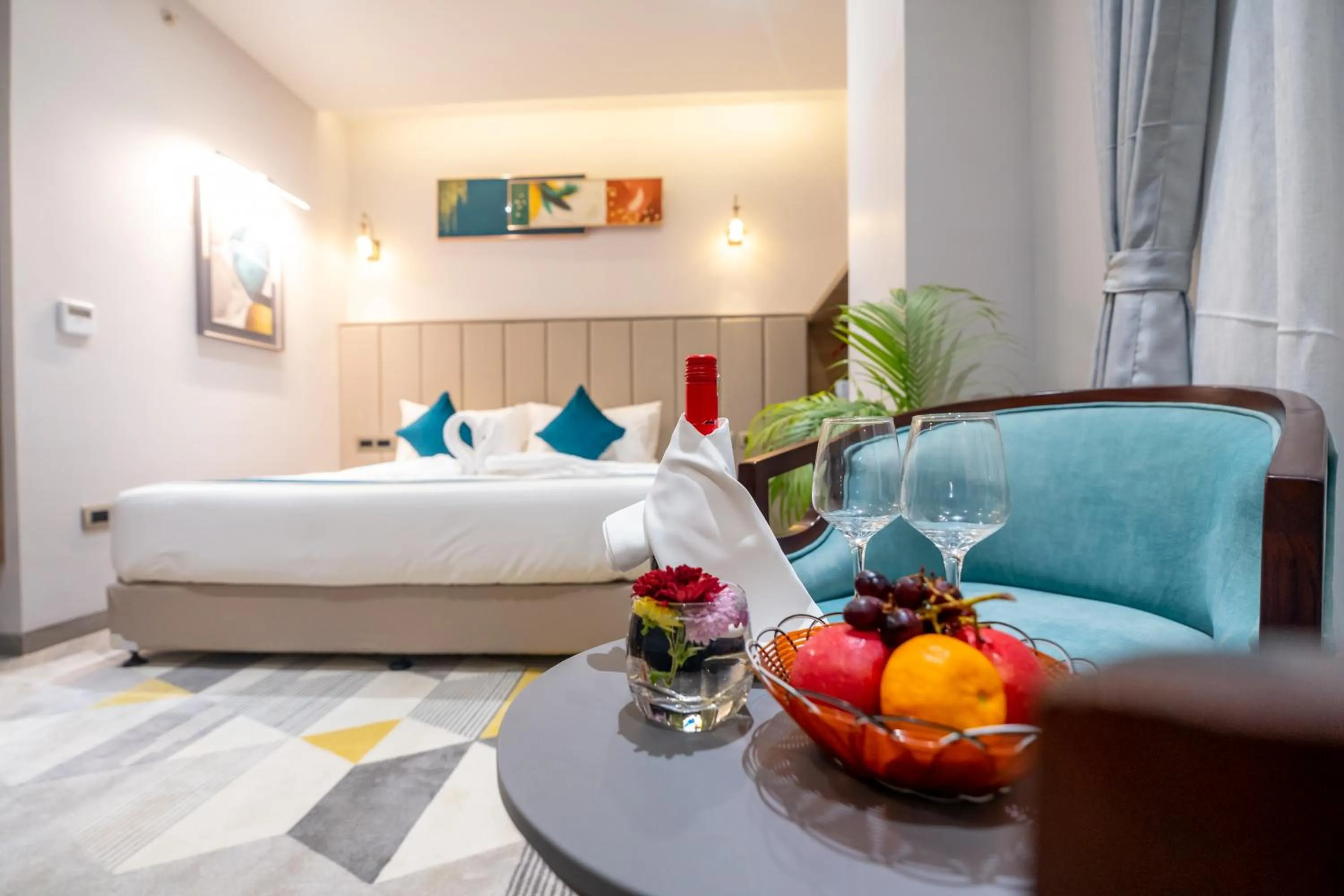 View (from property/room), Bed in De Crown Inn