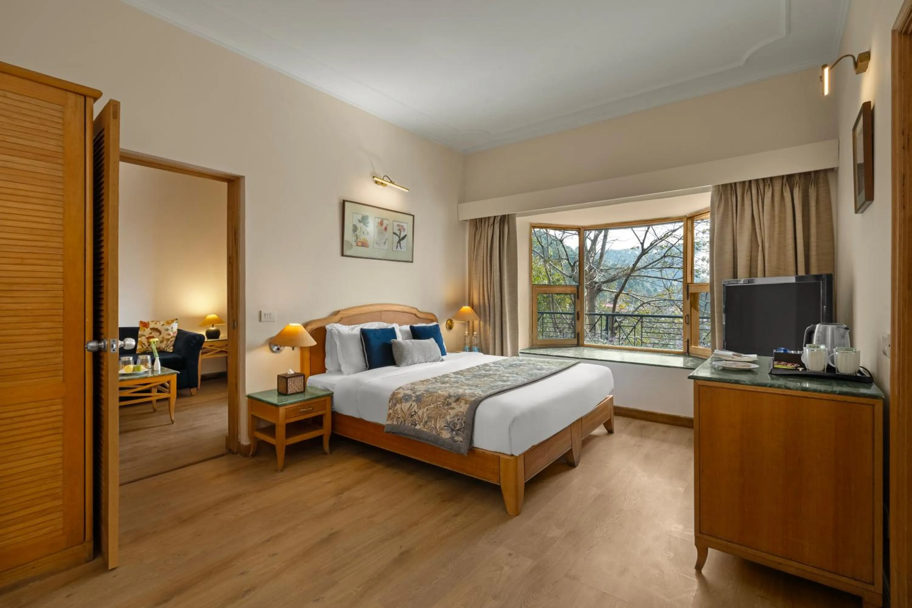 Bedroom, Bed in Baikunth Resort, Kasauli by Leisure Hotels