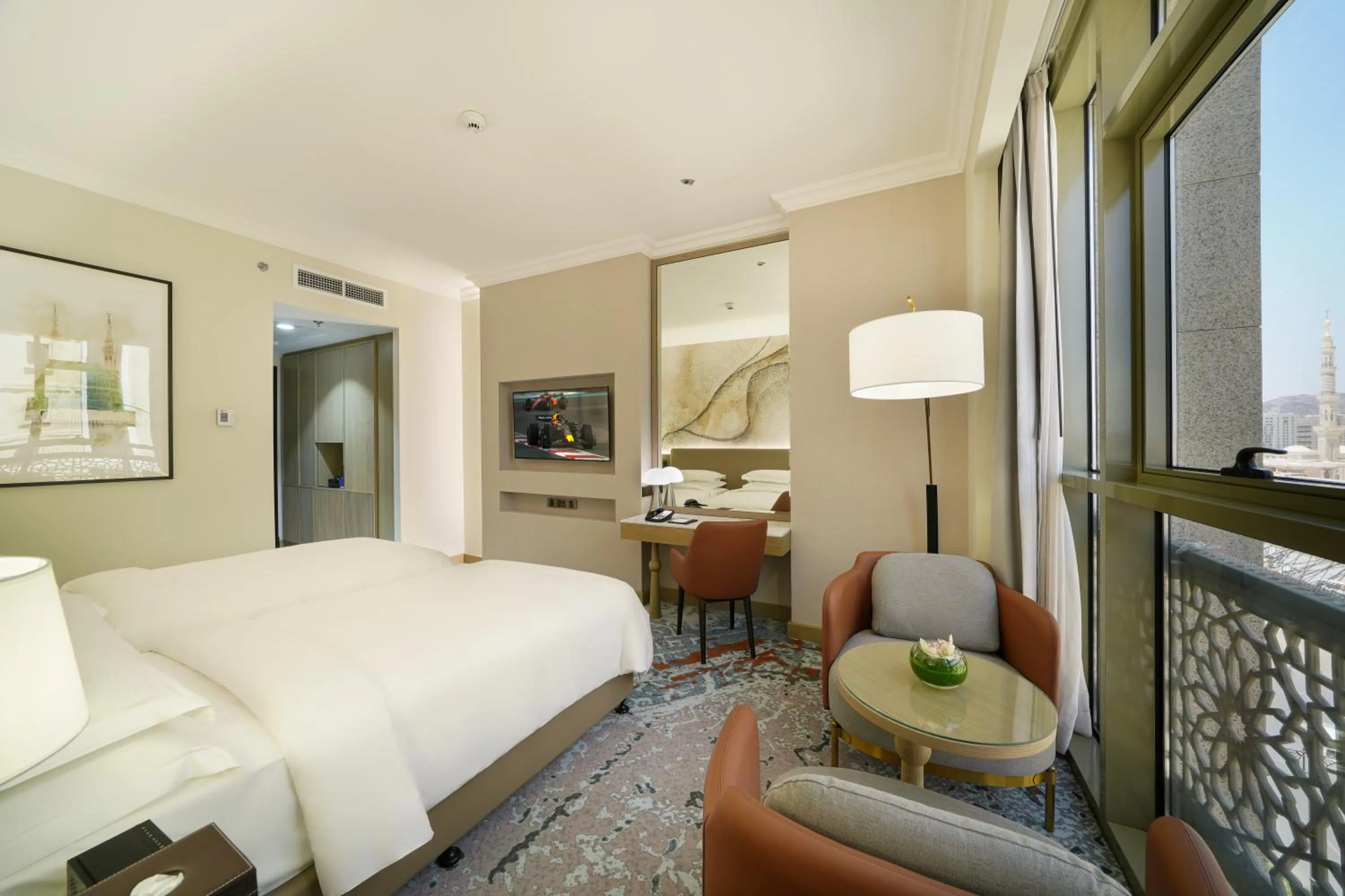 View (from property/room), Bed in Rotana Al Manakha Madinah